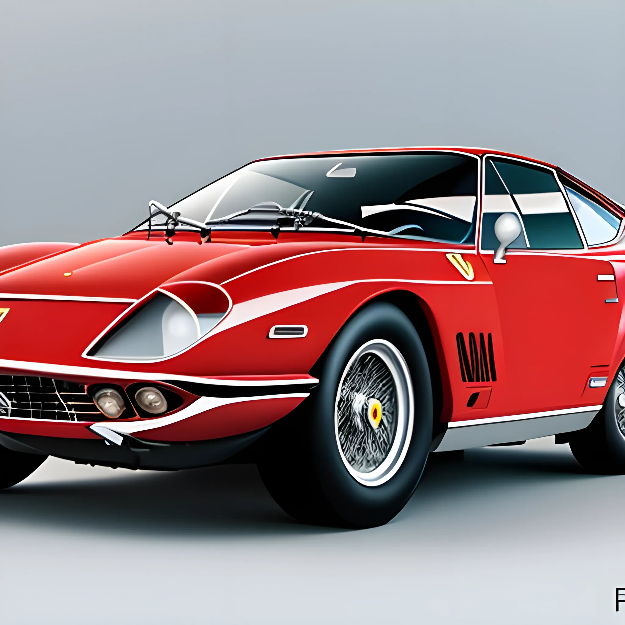 masterpiece, best quality,photo realistic, professional lighting, ((ferraridino246gt )),realistic skin, detailed skin,red car