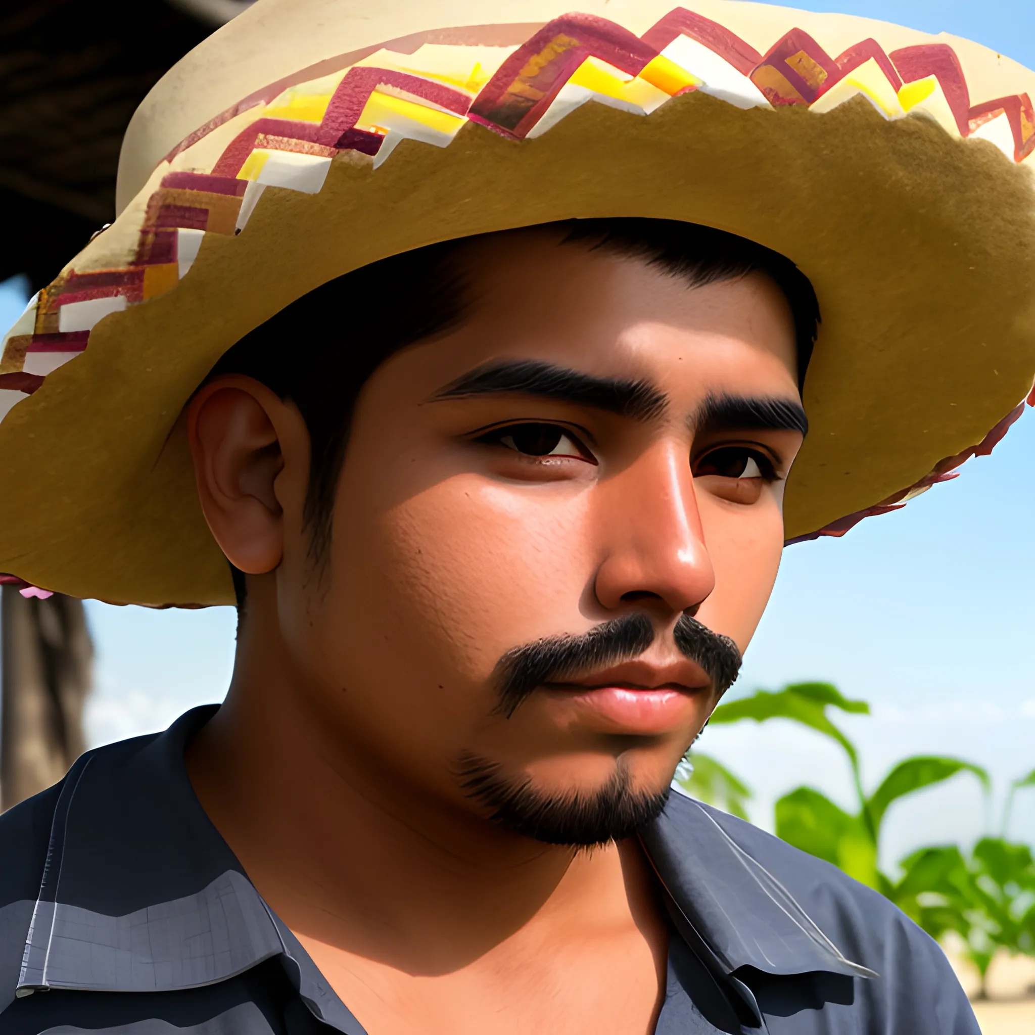 Mexican male , Oil Painting