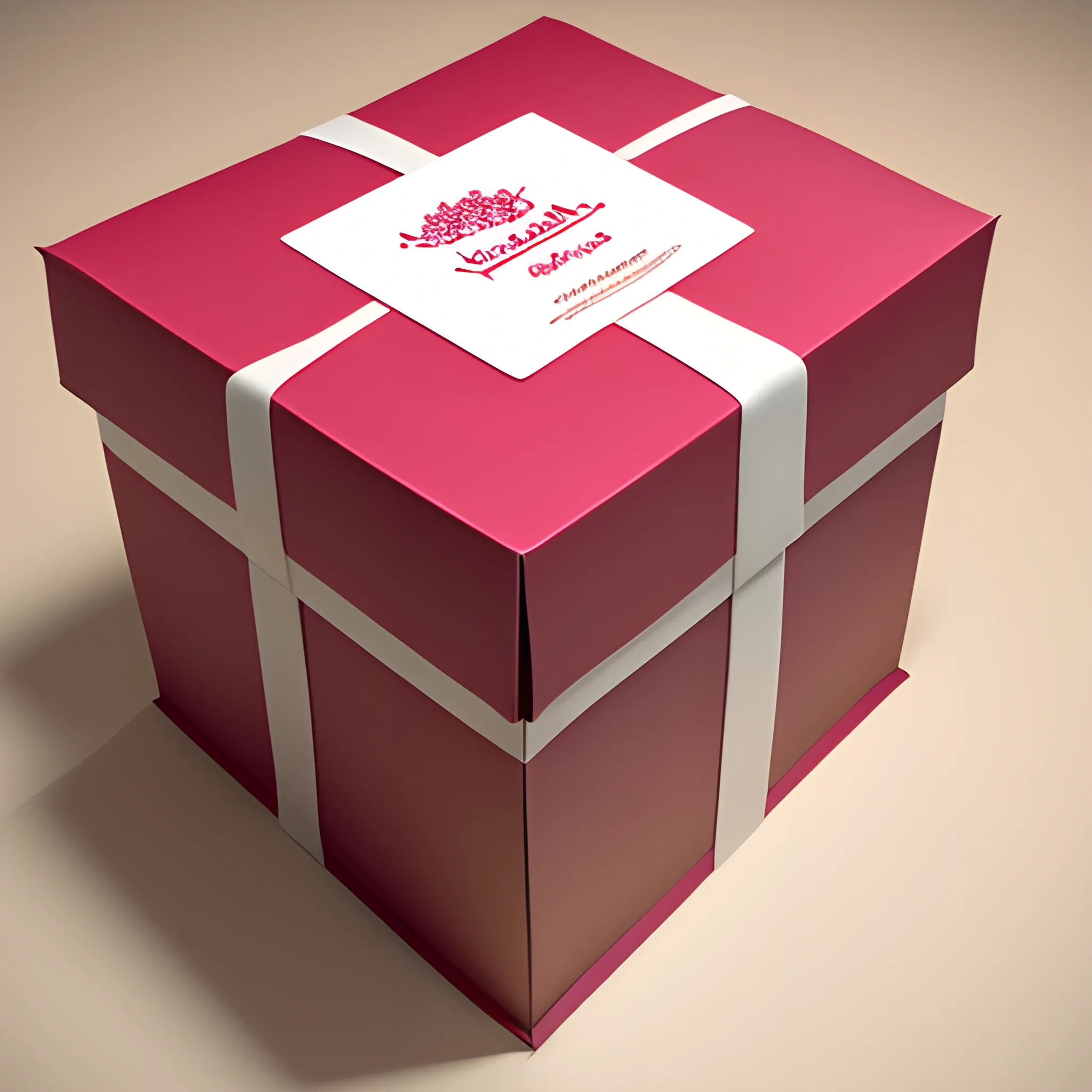 Create an image of cake boxes and packaging with the "Intangible" logo on them.