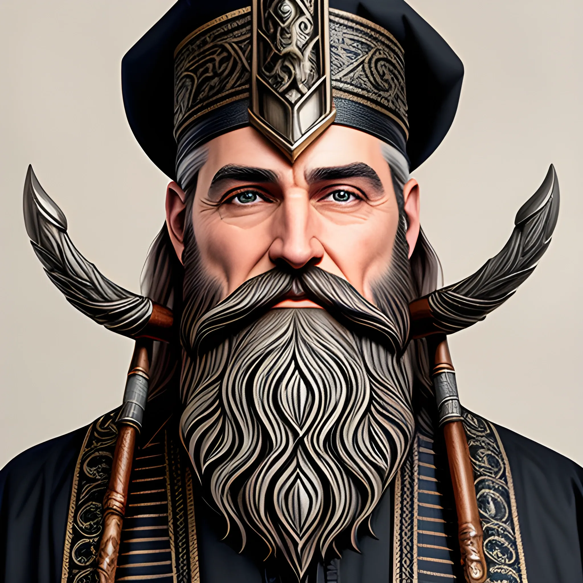 "intricate detail" handsome wizard young beard staff