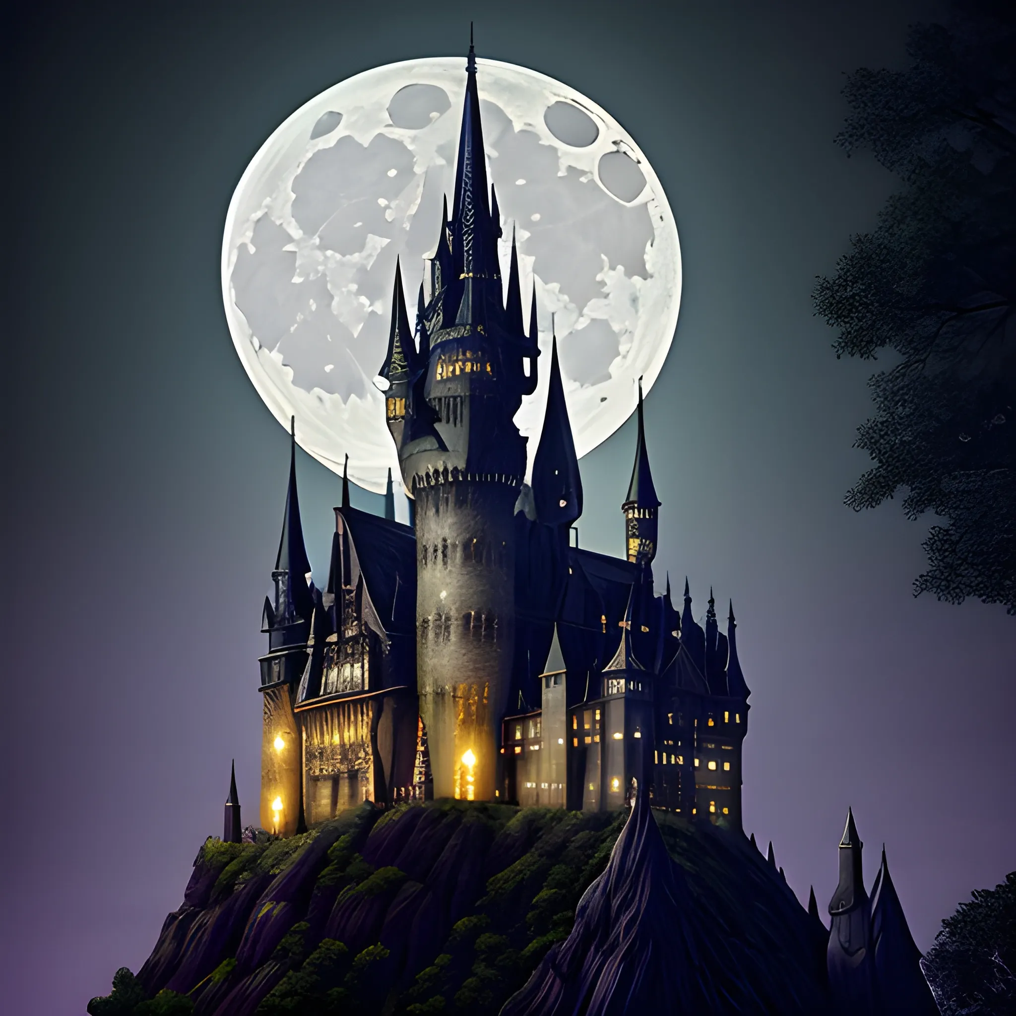 wizard realistic gothic castle moon bats nighttime 
masterpiece "dappled lighting" photography "intricate detail"