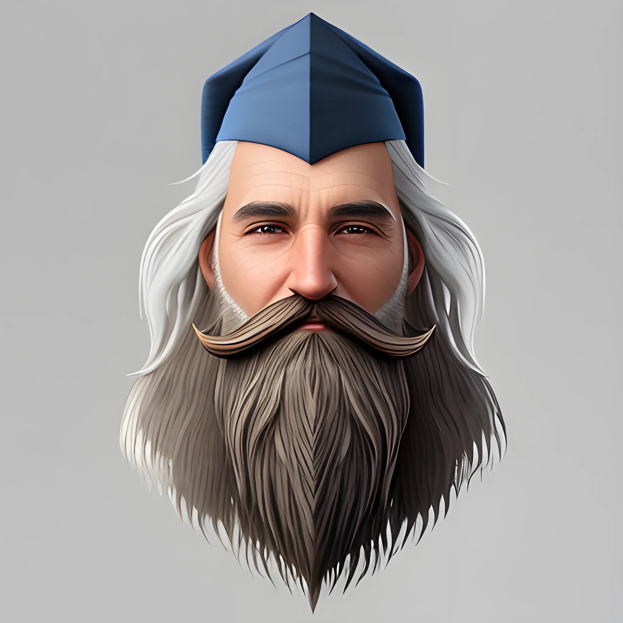 wizard beard   realistic long hair smooth detail
