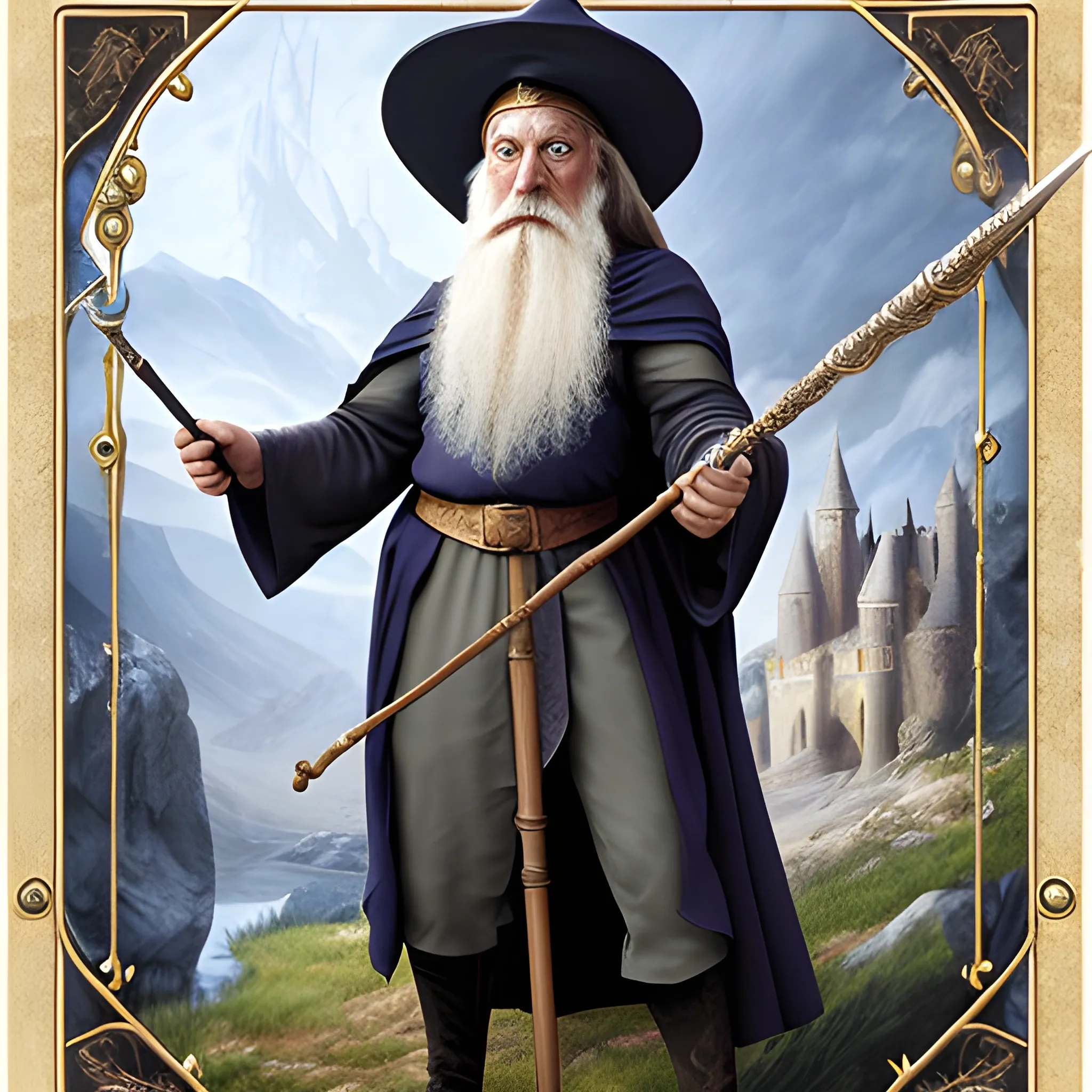 classic wizard with staff
