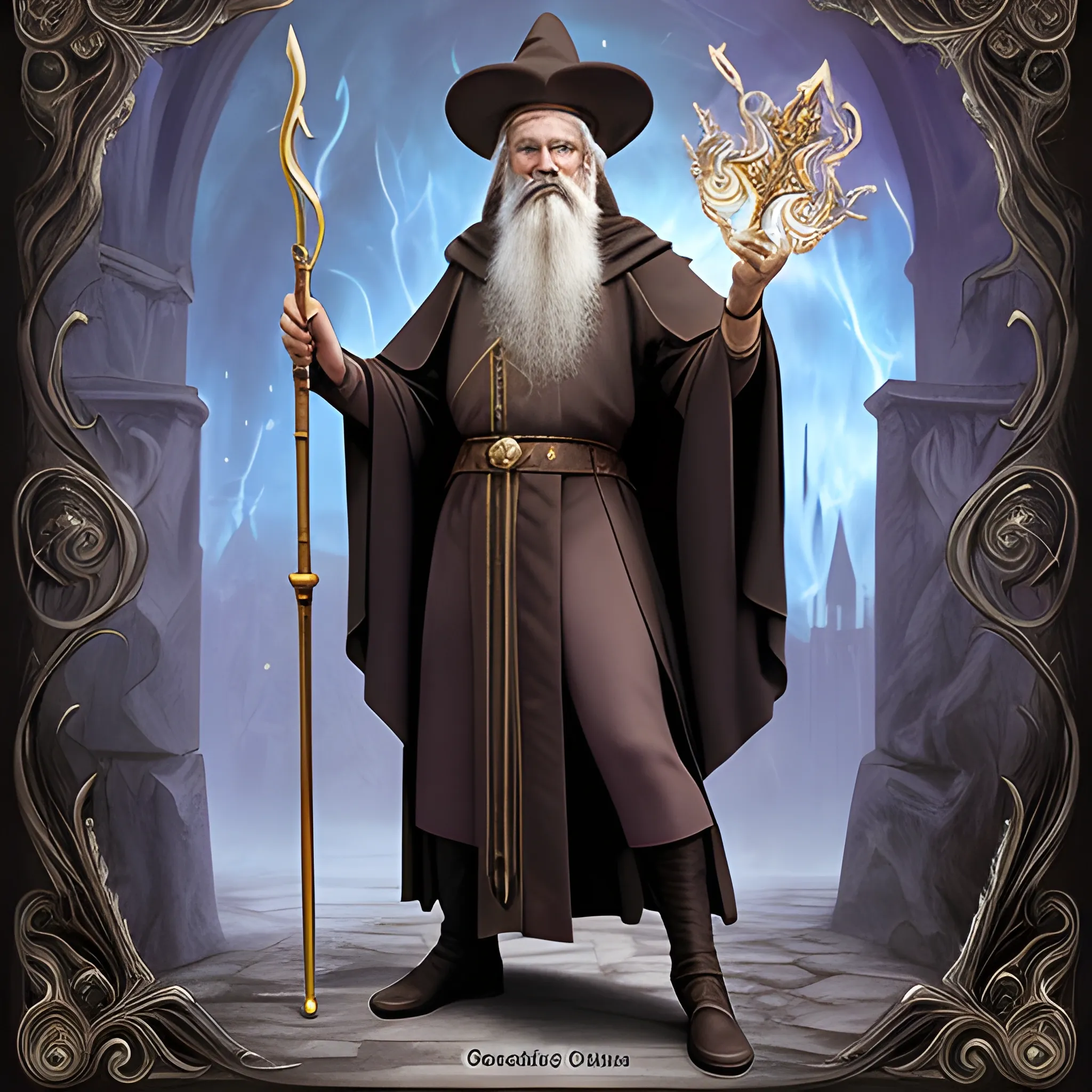classic wizard with staff

