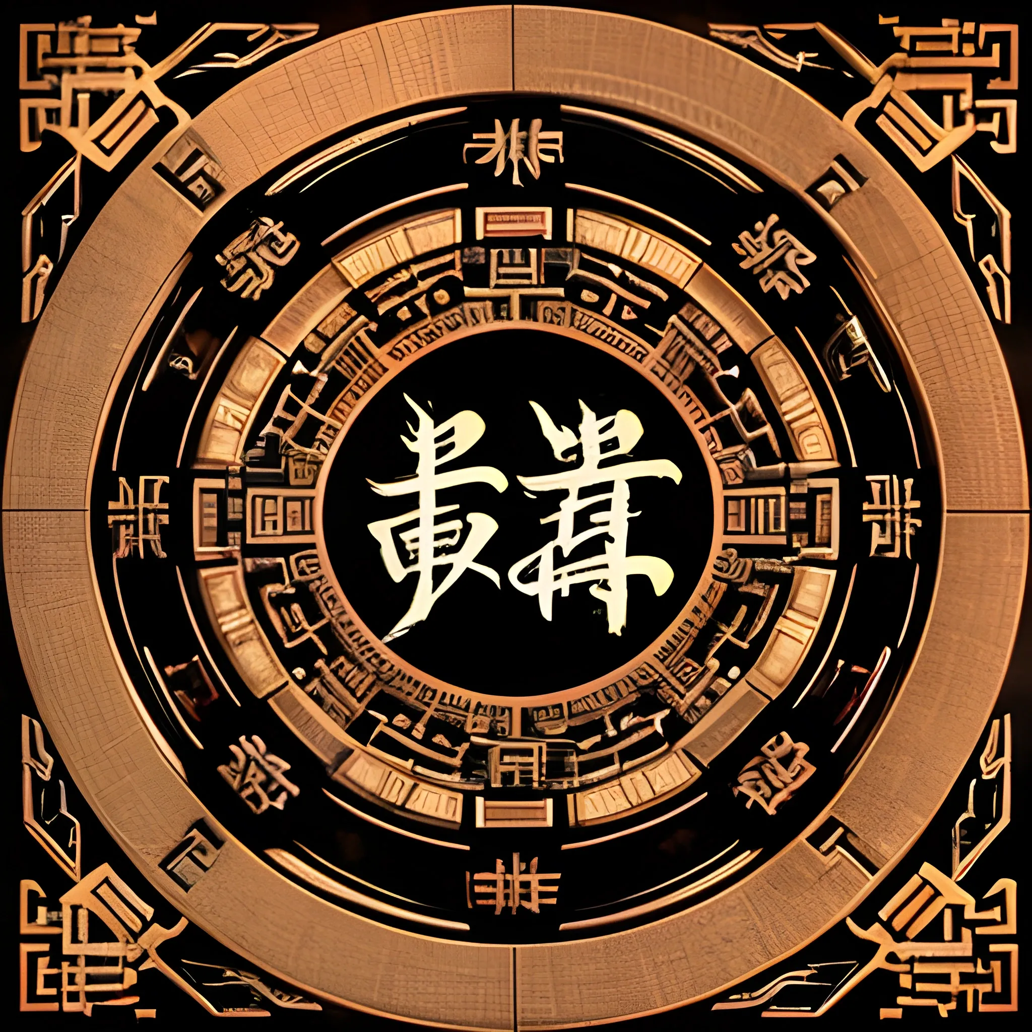 /imagine prompt: Black logo, highlighting the solemnity and profoundness of Han culture. Incorporate traditional patterns, clothing, or architecture elements into the logo to showcase the unique charm of the Han ethnicity. Design elegant and flowing Chinese characters that embody the beauty and wisdom of Han culture, using the characteristics of Chinese calligraphy art. Combine with red to enhance the depth and solemnity of Han culture. Fuse Chinese characters with relevant graphic elements to create a distinctive and representative logo. Choose special Chinese characters or combinations of characters to design a black logo that conveys a sense of identity and pride in the Han ethnicity. Add glowing details, hollowing out, fractals, filigree, and other elements, as well as dark backgrounds, edge lighting, and other details to create an ultra-detailed and vibrant logo. Use metallic cyberpunk parts, 150mm elements to create a beautiful studio dim light effect. Incorporate elements of luxury cyberpunk, lace, surrealism, cables and wires, microchips, etc., to showcase the exquisite effects of elegance and dark backgrounds. Highlight the luxury, opulence, and elitism of the logo through techniques such as octane rendering and matte painting.