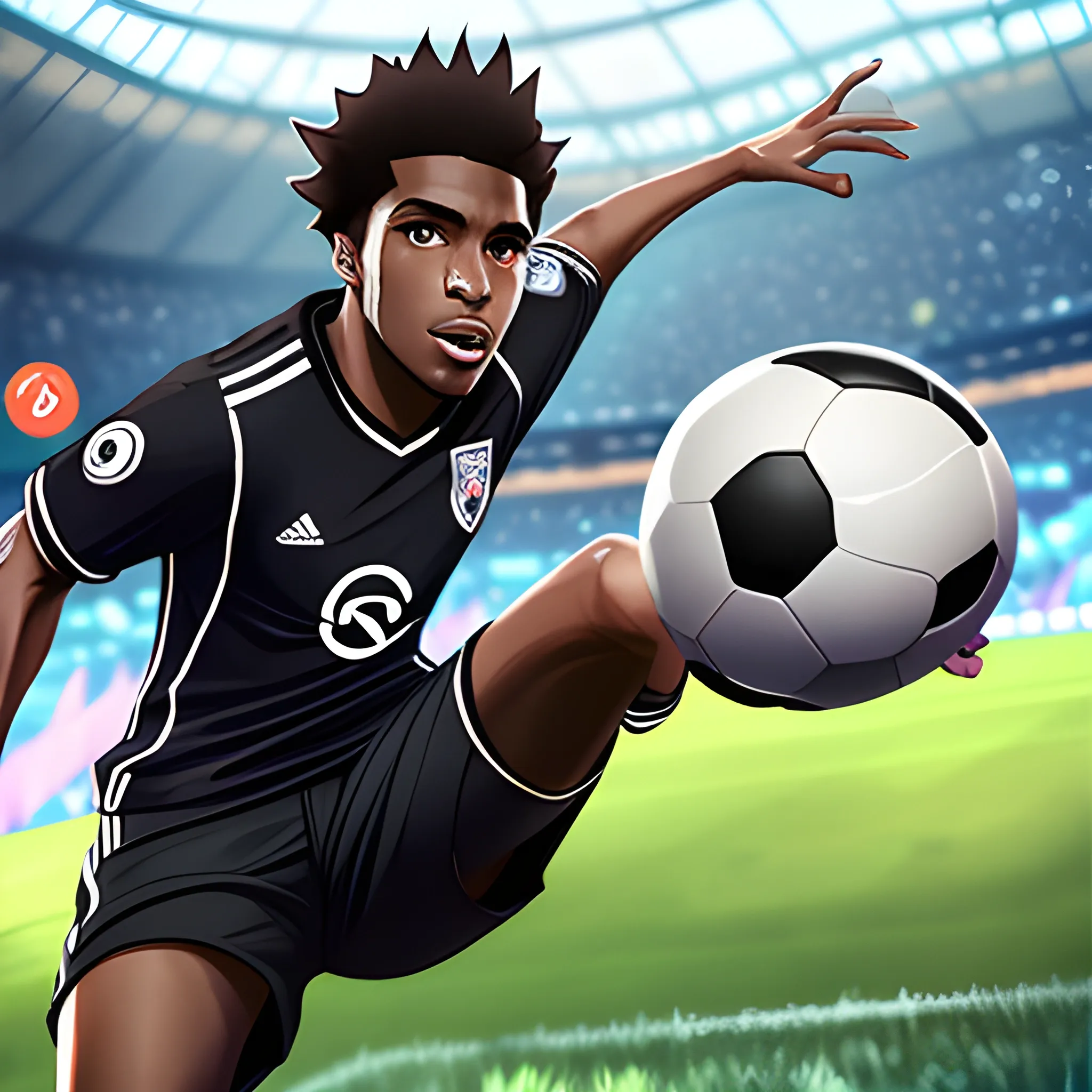 soccer player black style league of legends