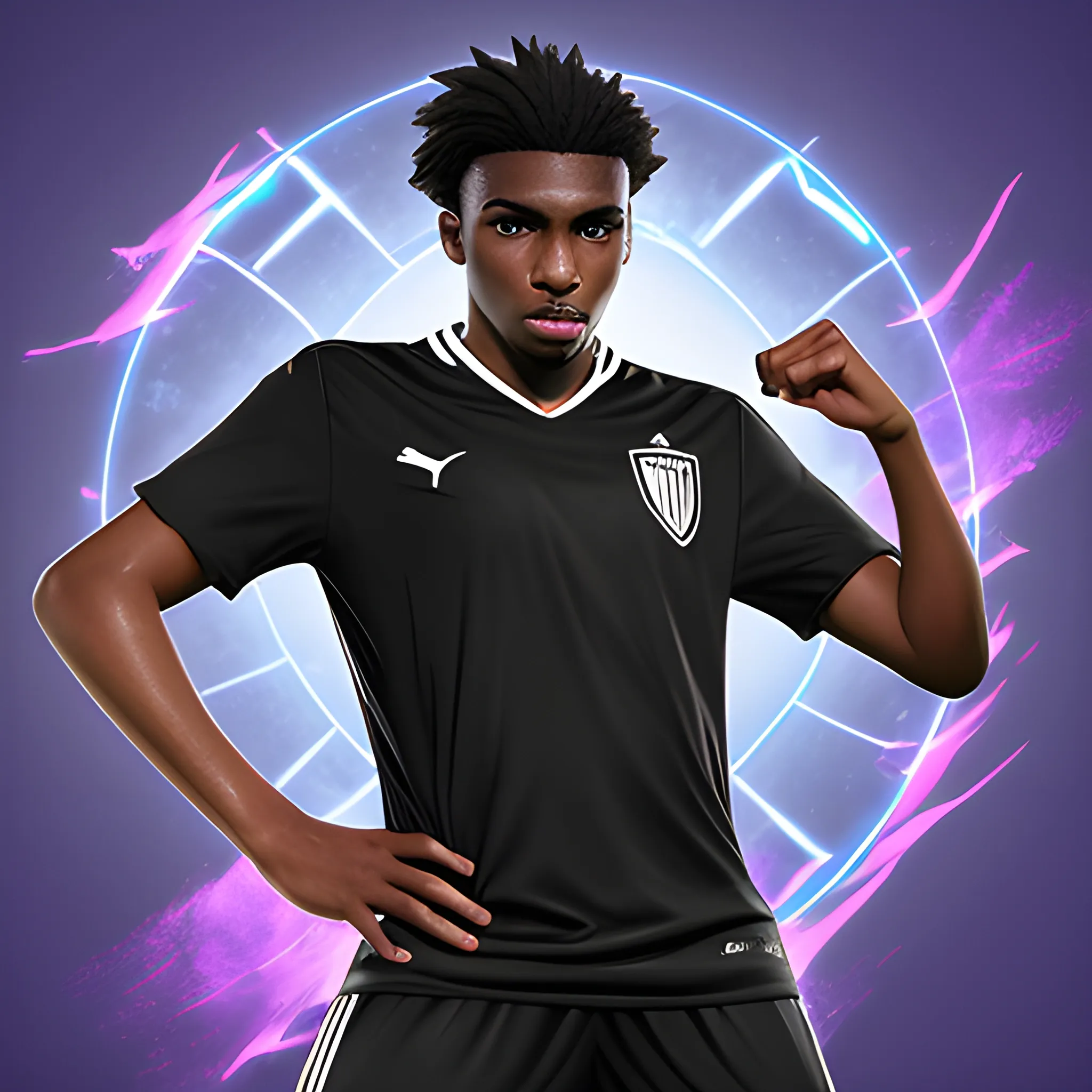 soccer player black style league of legends