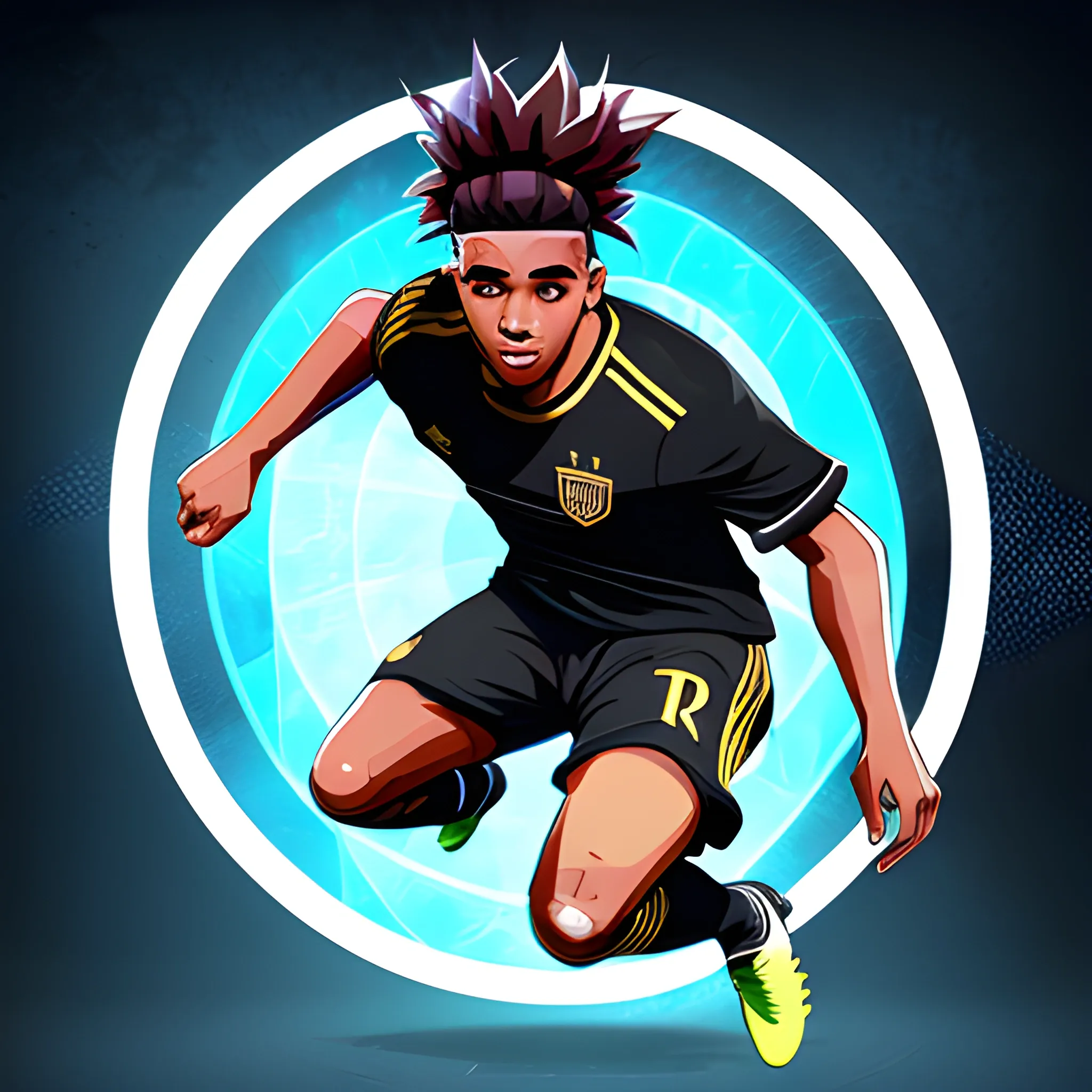 soccer player black style league of legends