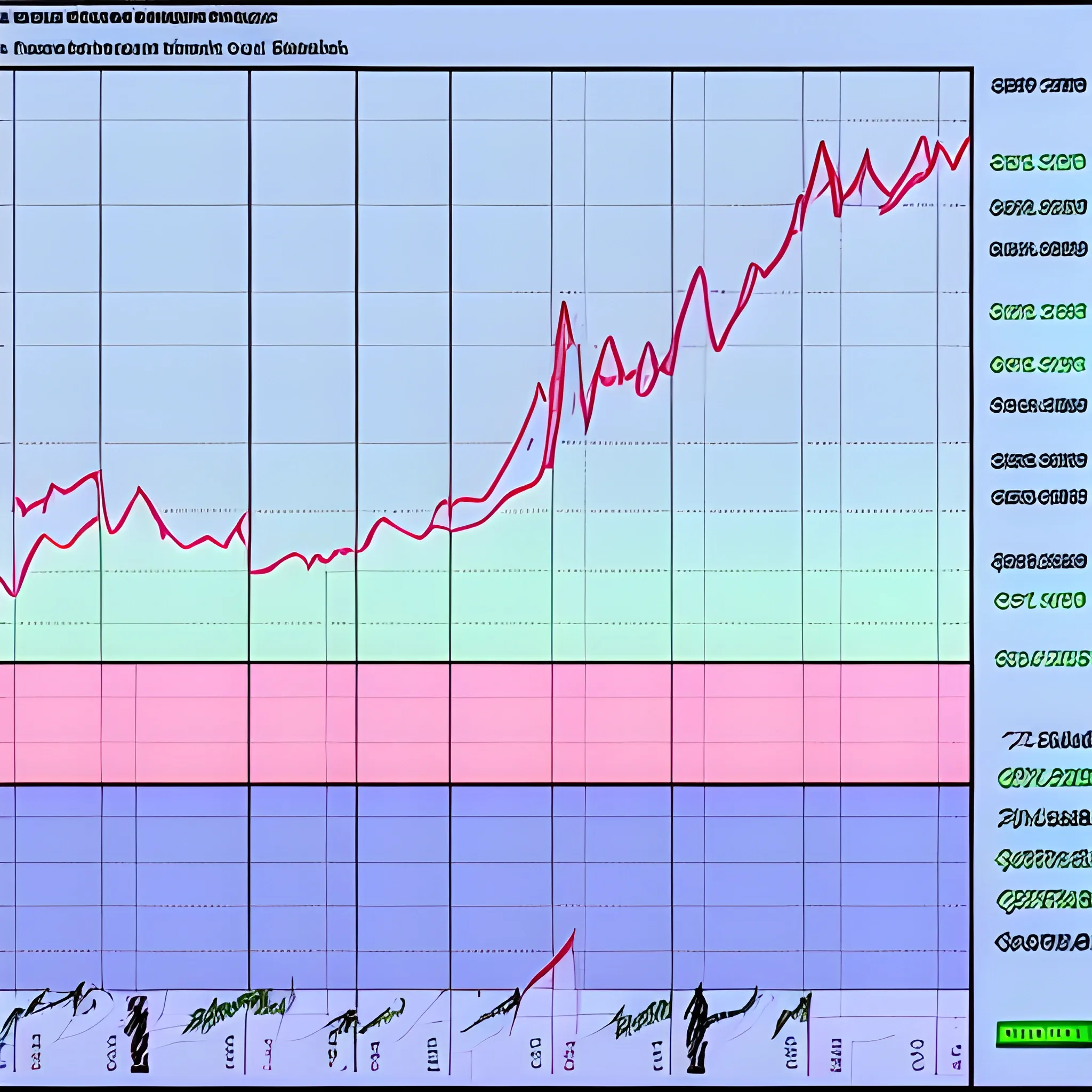 Detailed high resolution Stock Market graph