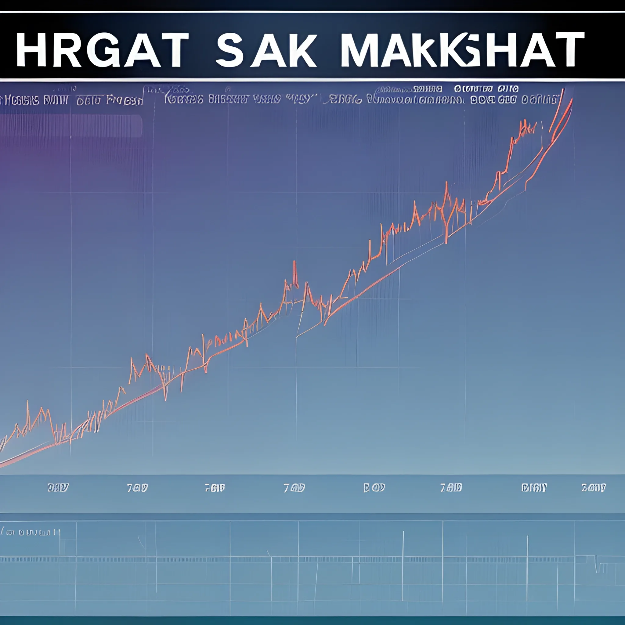 Detailed high resolution Stock Market graph positive