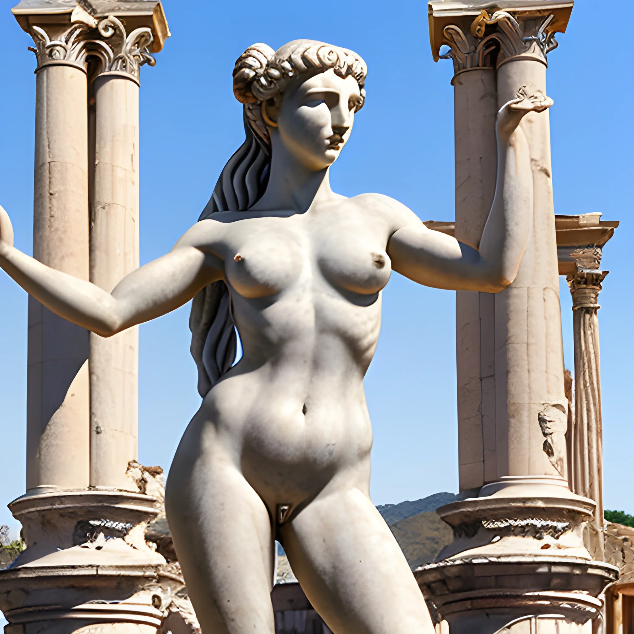 venus, diosa, griega, cuerpo completo, ropa griega, obra maestra
