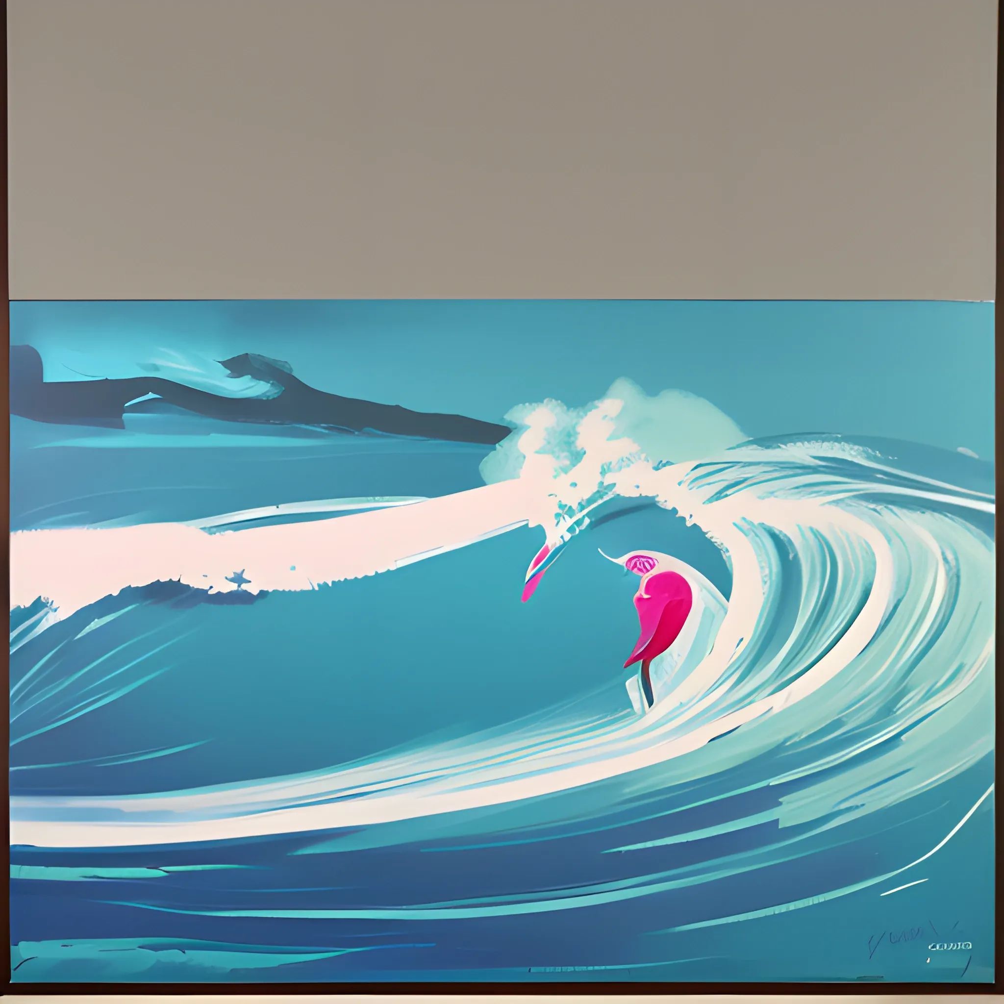 warhol painting that capture the essence of surfing