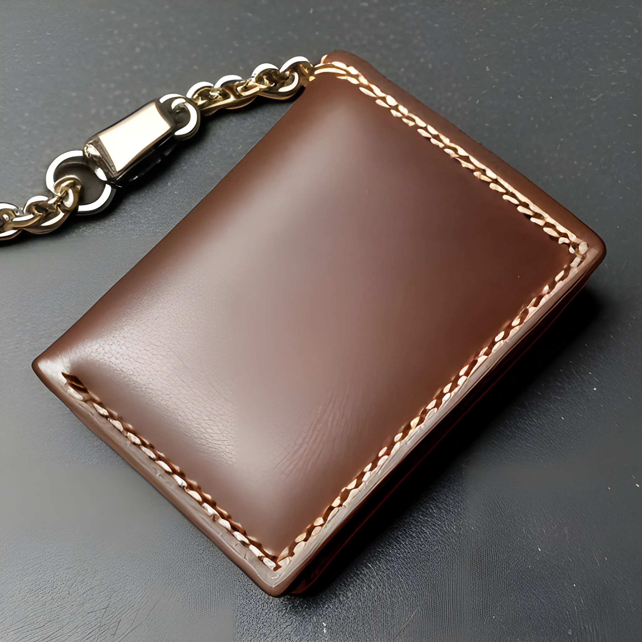 product photo of elegant simple mens wallet with a chain and clasp