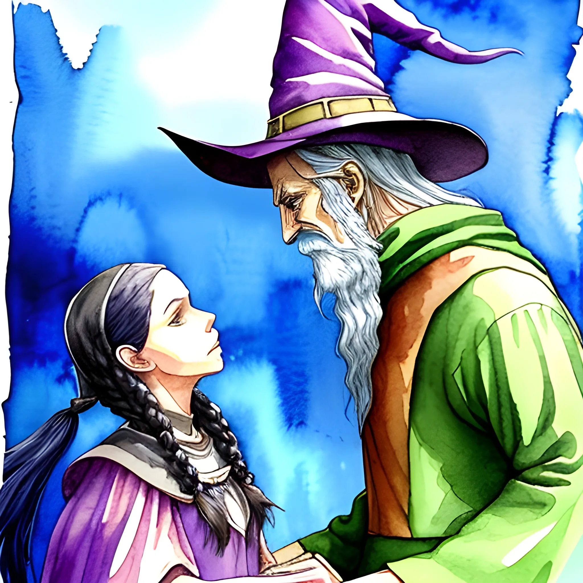 , Water Color, wizard vs witch