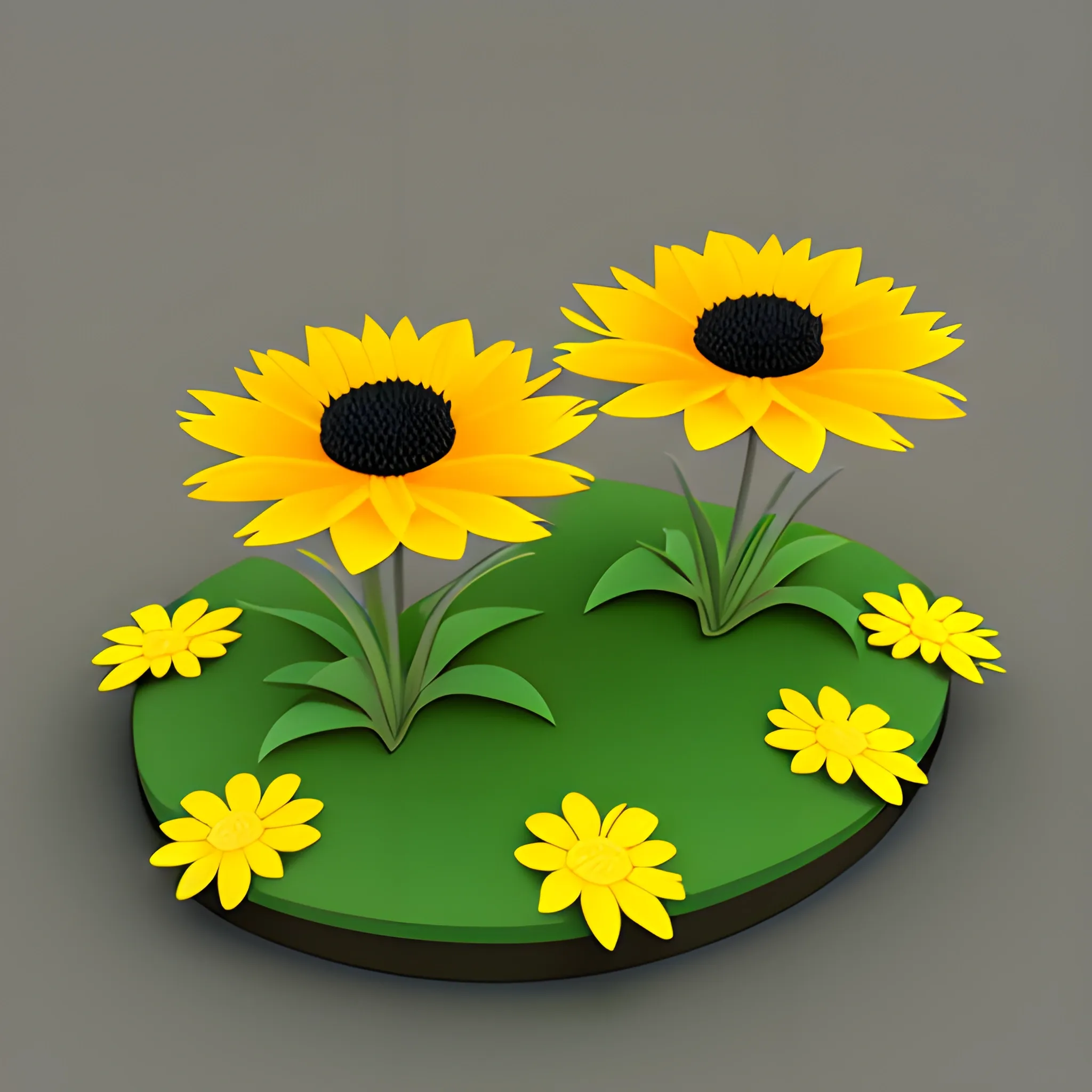 dos abeja junta en una flor , Cartoon, 3D