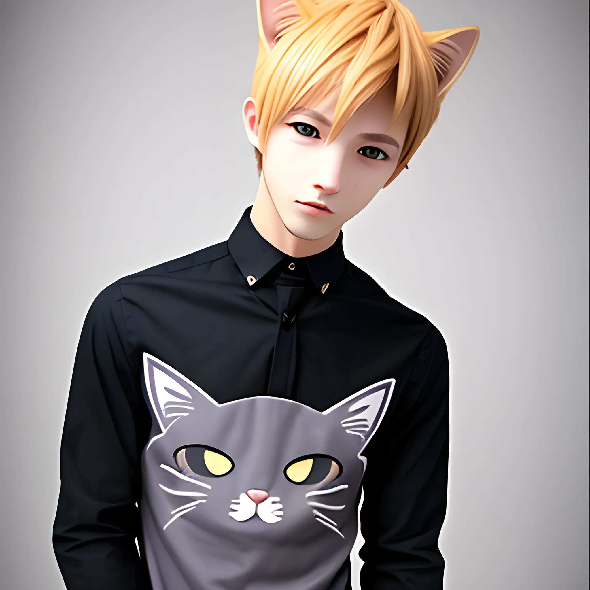 catboy cute clothed
