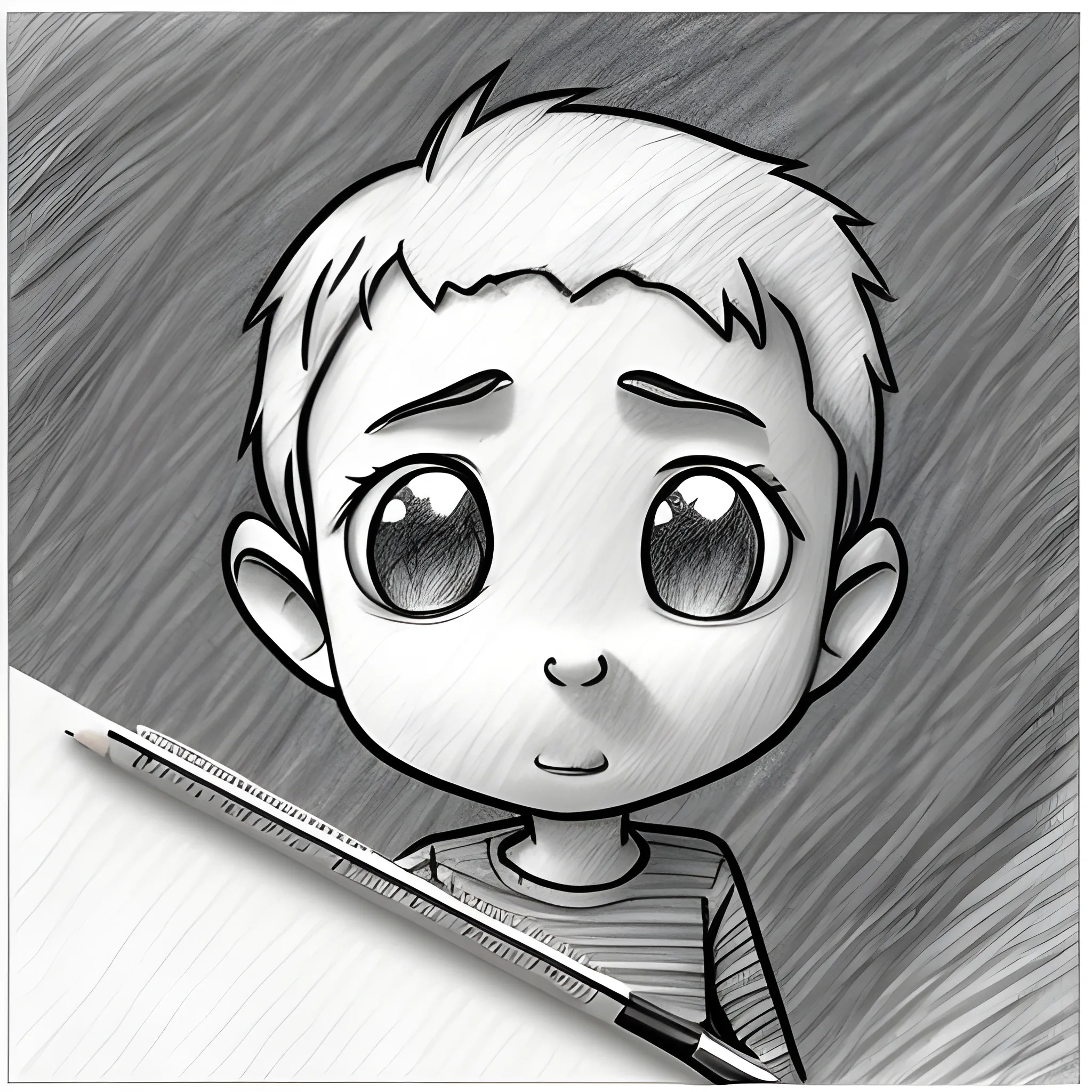 Pencil Sketch Of Cute Cartoon Girl  DesiPainterscom