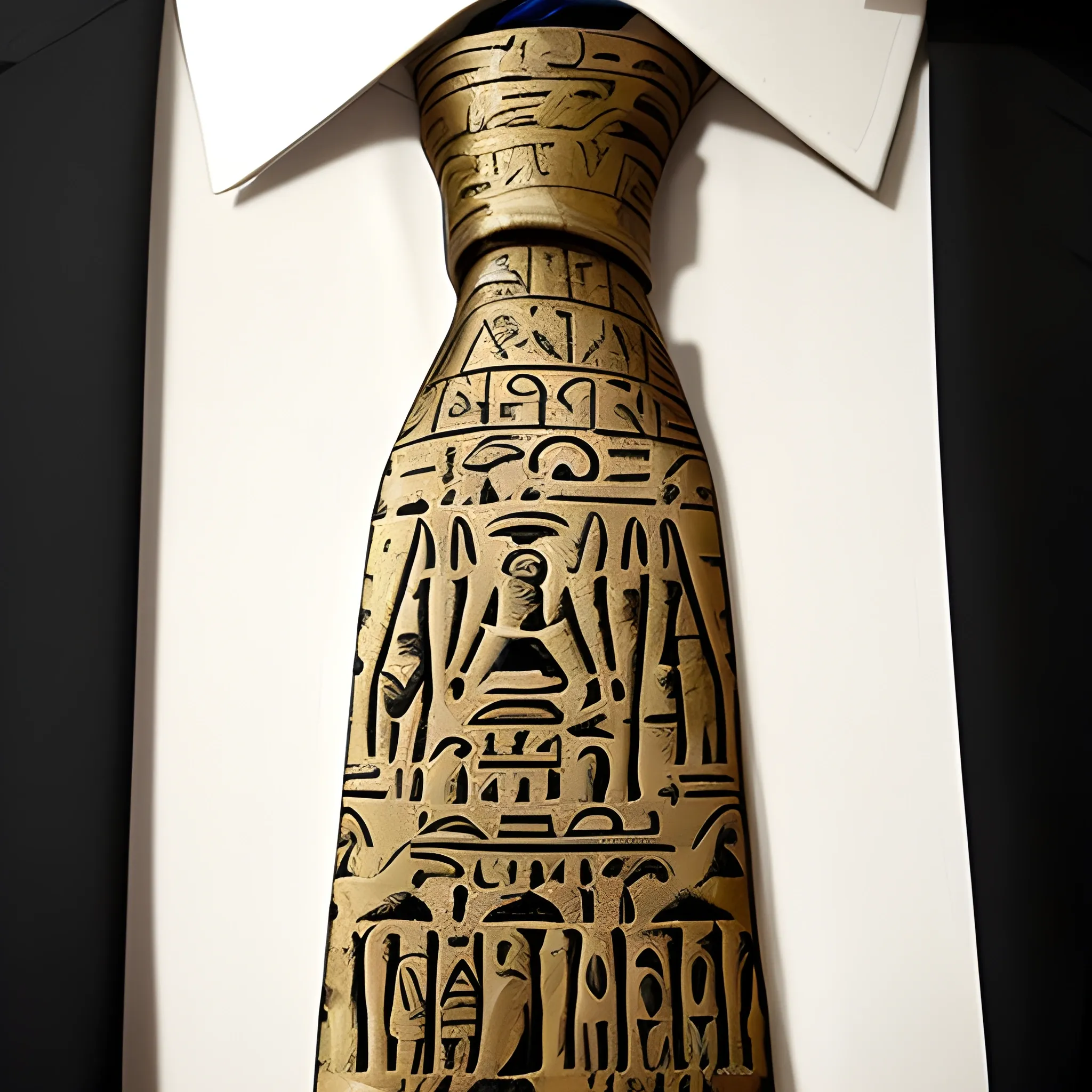 Design a tie with ancient Egyptian hieroglyphics