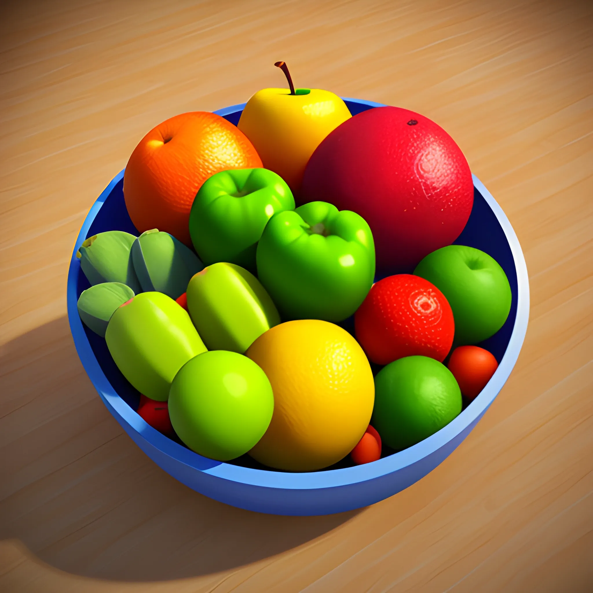 fruits veggies 4k  3d