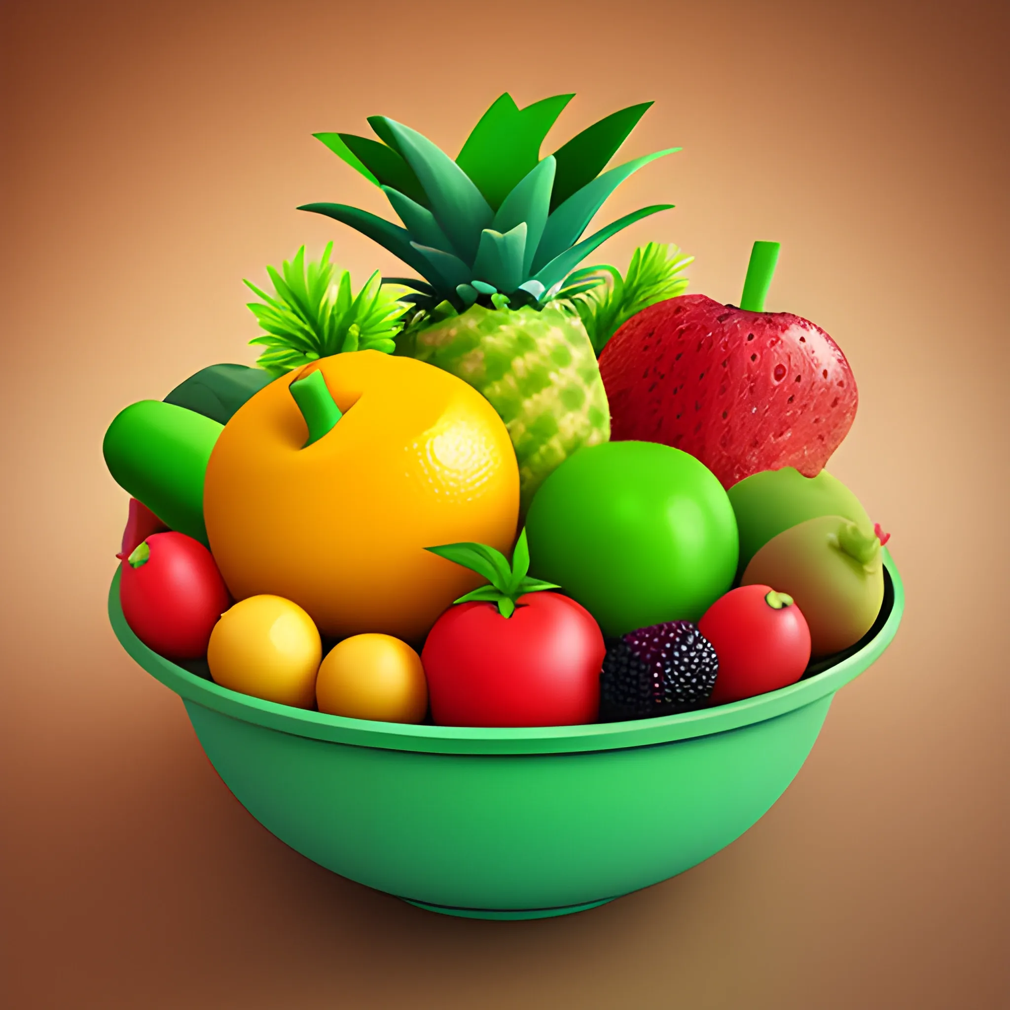 fruits veggies real 4k  3d