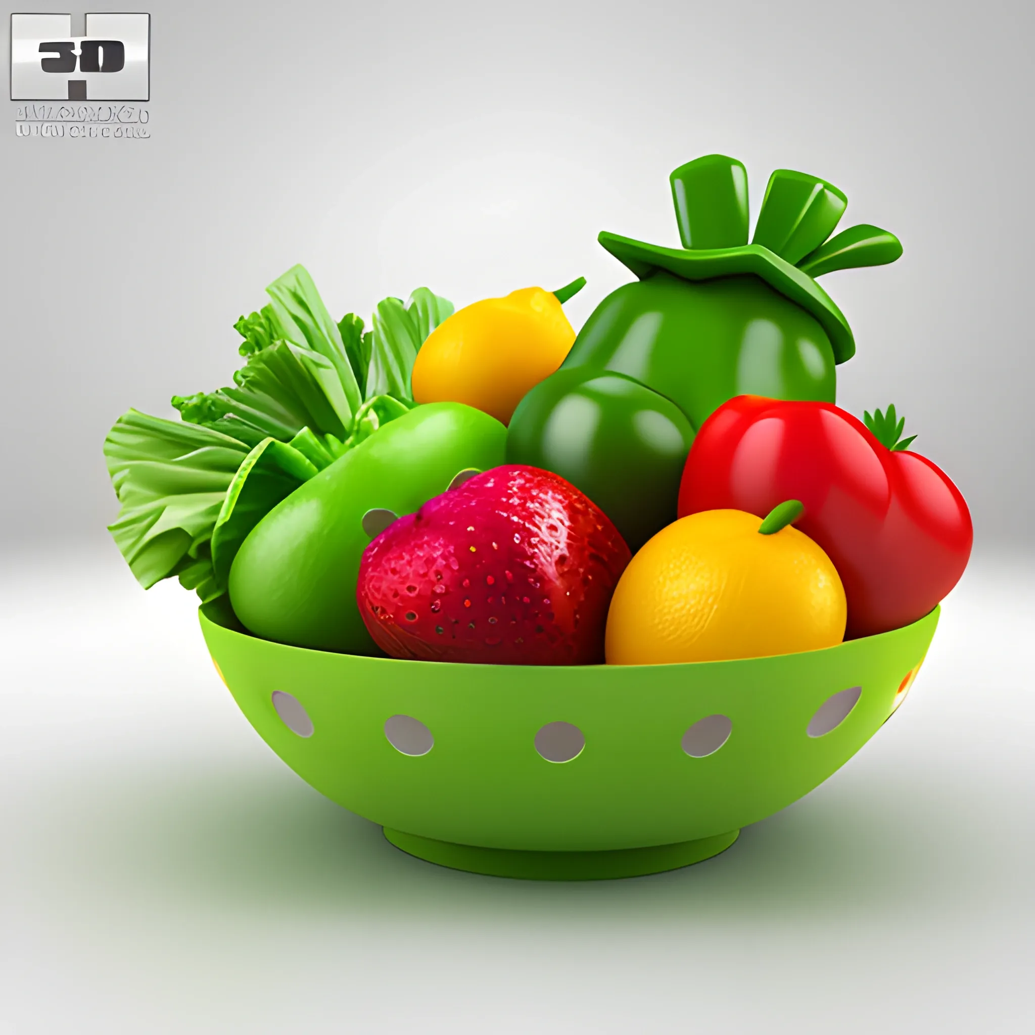 fruits veggies real 4k  3d