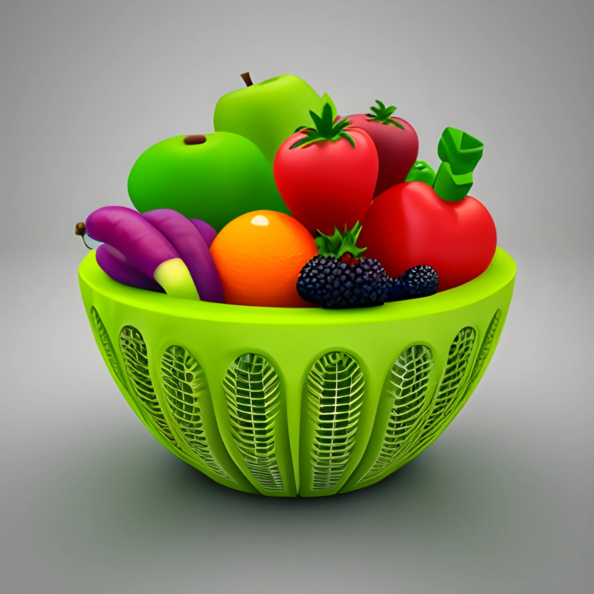 fruits veggies real 4k  3d