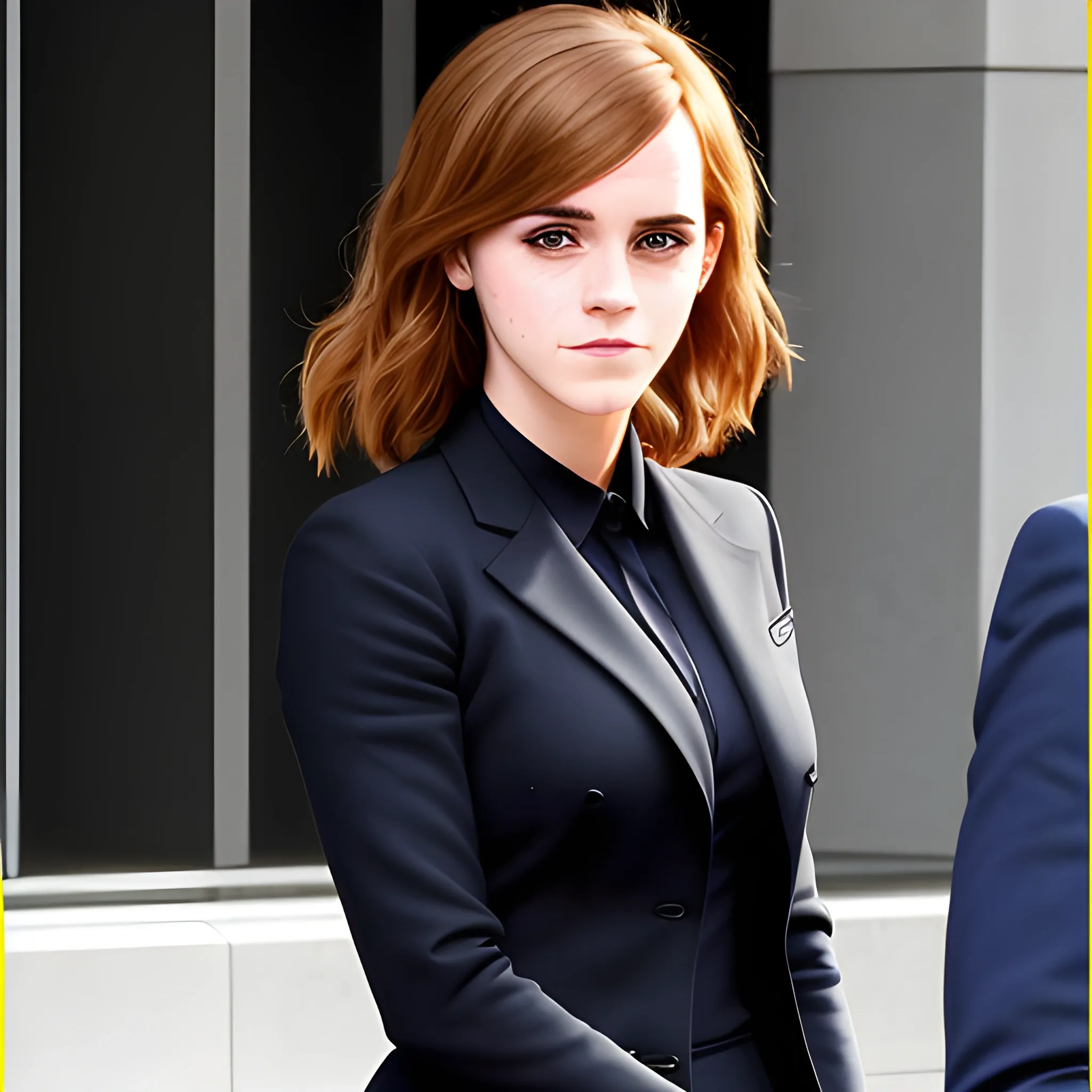 take full body photo of famous young actress named emma watson in school uniform