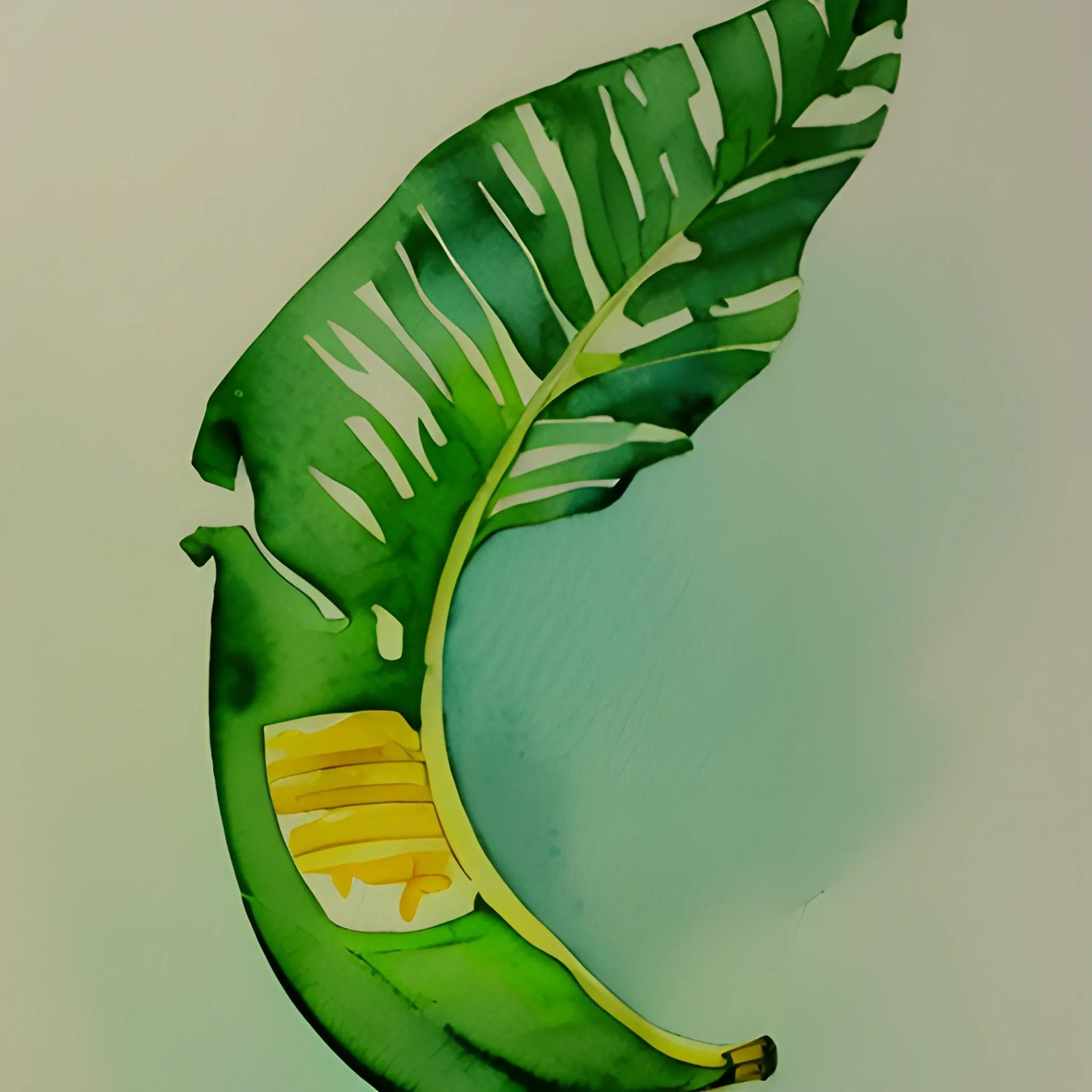 Banana leave
, Water Color