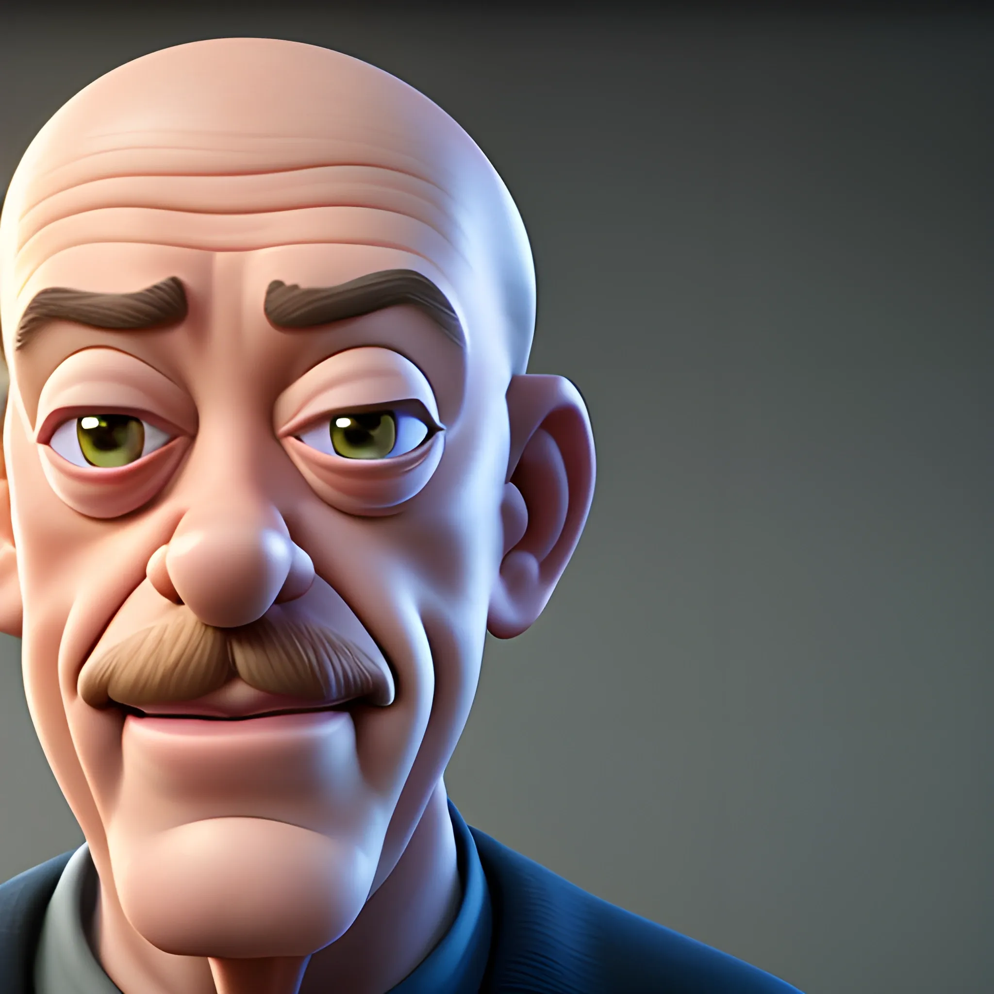 screenshot of jk simmons in a pixar movie. 3 d rendering. unreal engine. amazing likeness. very detailed. cartoon caricature.