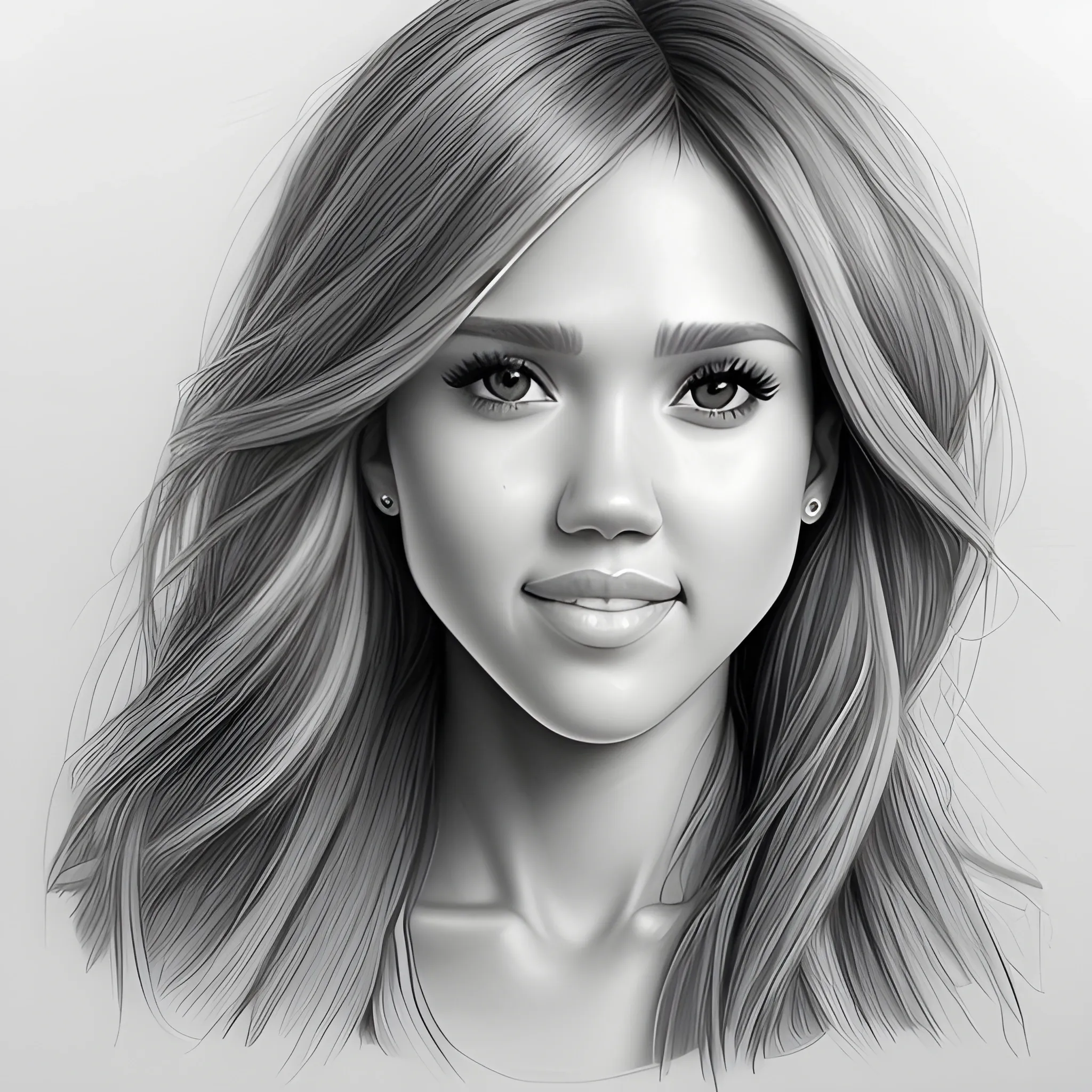 realistic portrait of Jessica Alba :: pencil drawing::, Pencil S ...