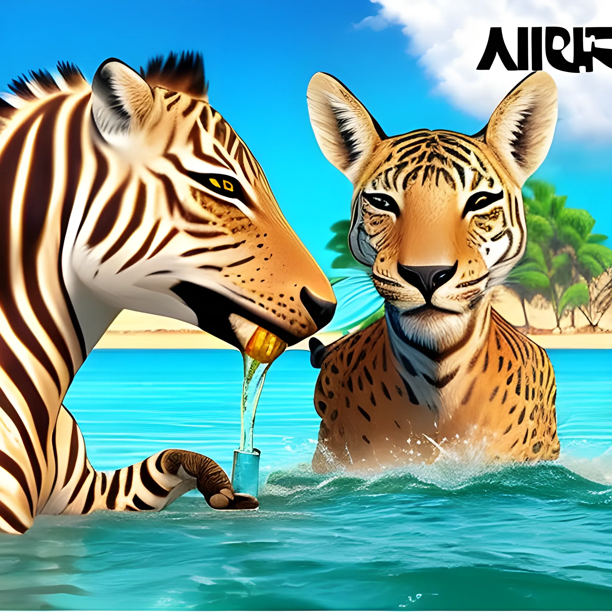 wild safi animals real drinking on sea ultra hd quality like real animals
