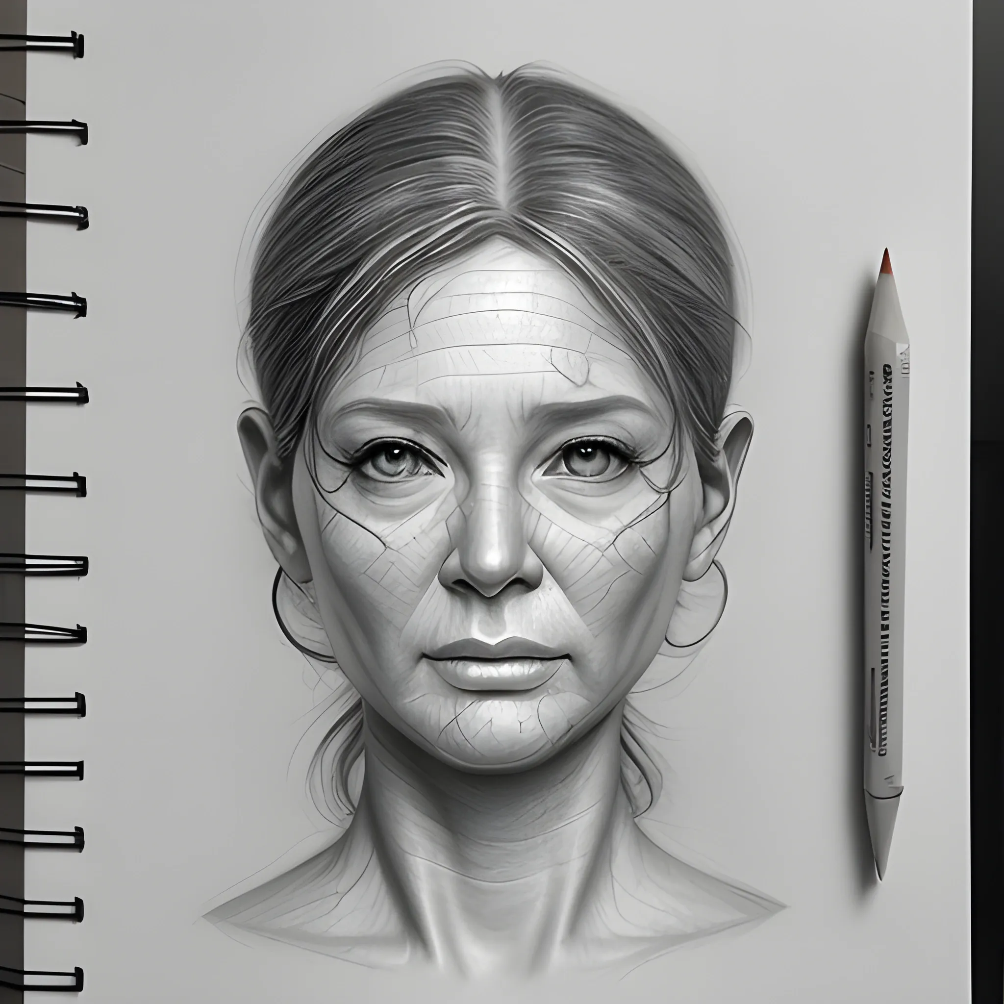 , Pencil Sketch, 3D,realistic lifelike with detailed skin,