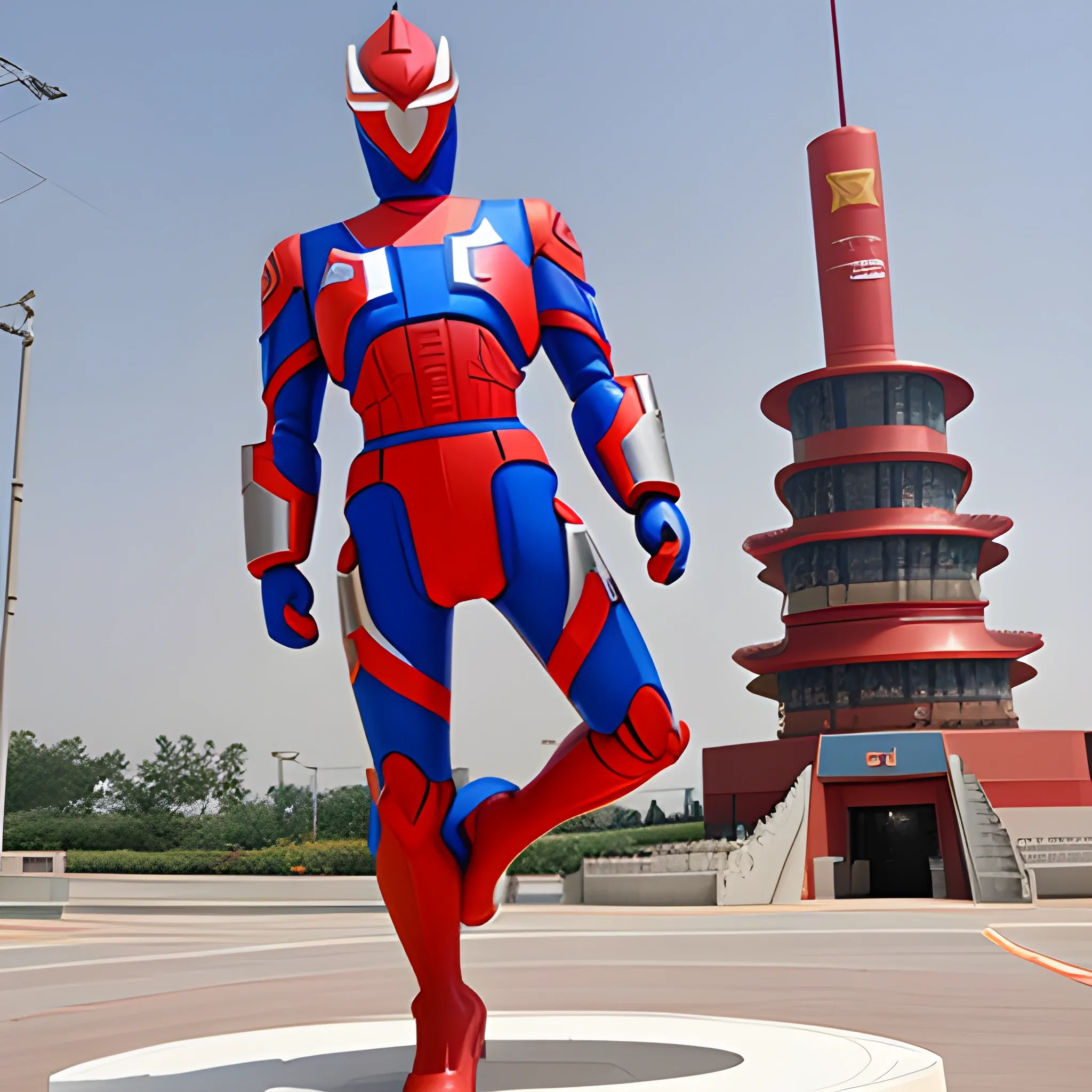 There is a Dija Ultraman at a Chinese military base, 3D