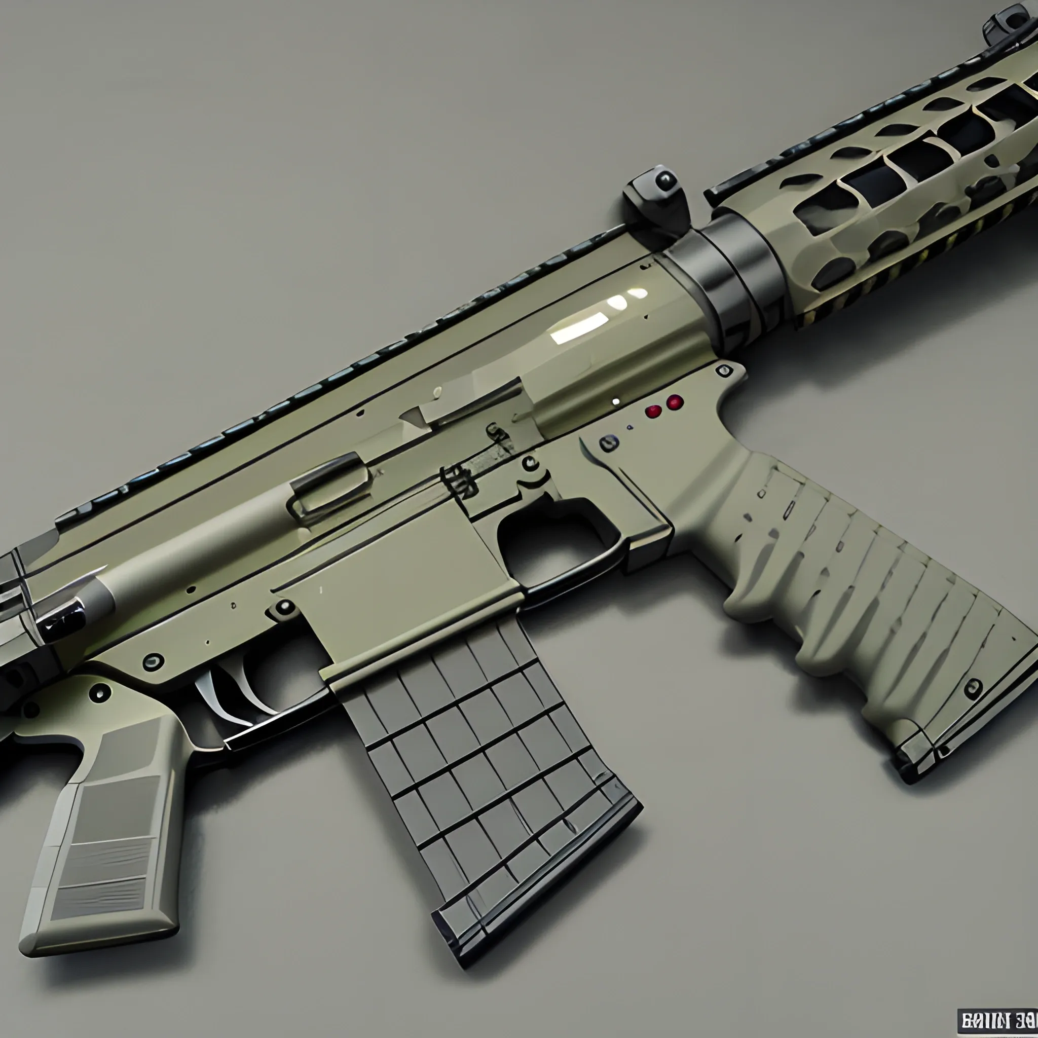 HK416,firearms，Assault Rifle，metal，eggshell