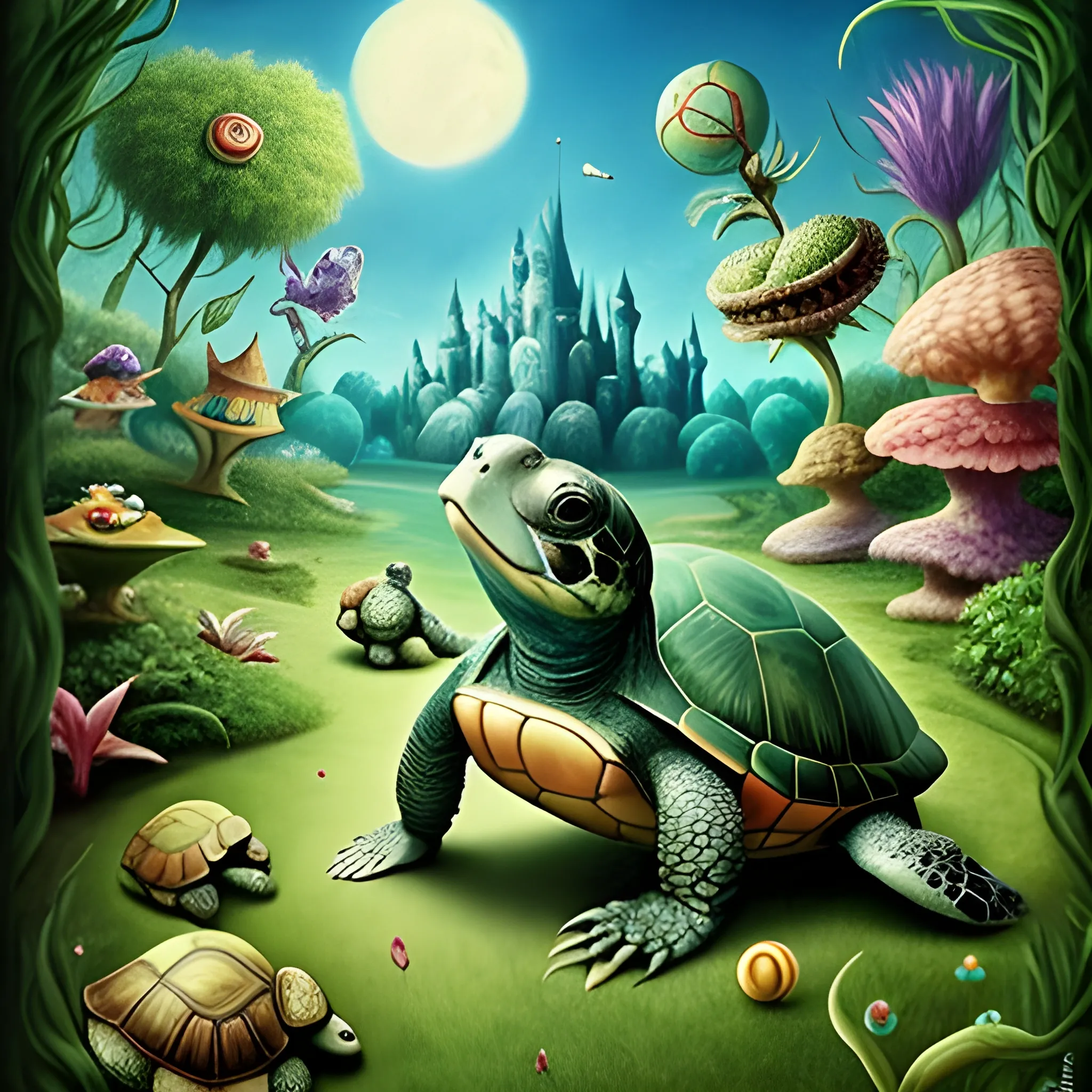 Turtle in Alice In Wonderland, surrealism