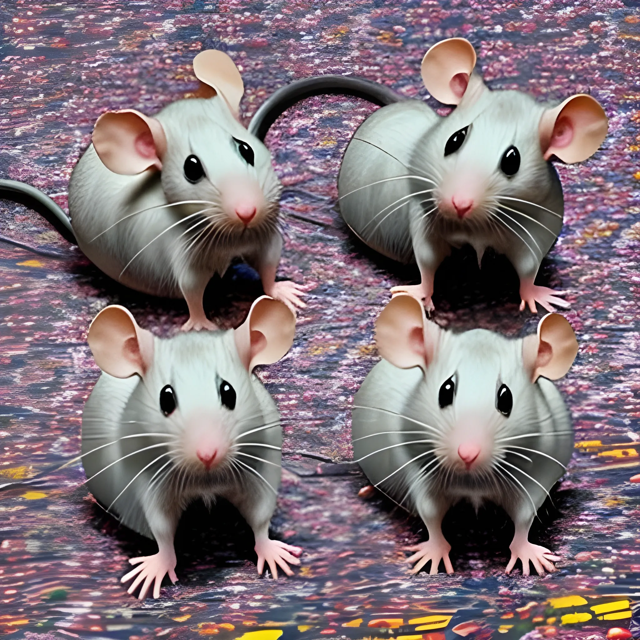  six cute rats ，please 6 rats,Trippy