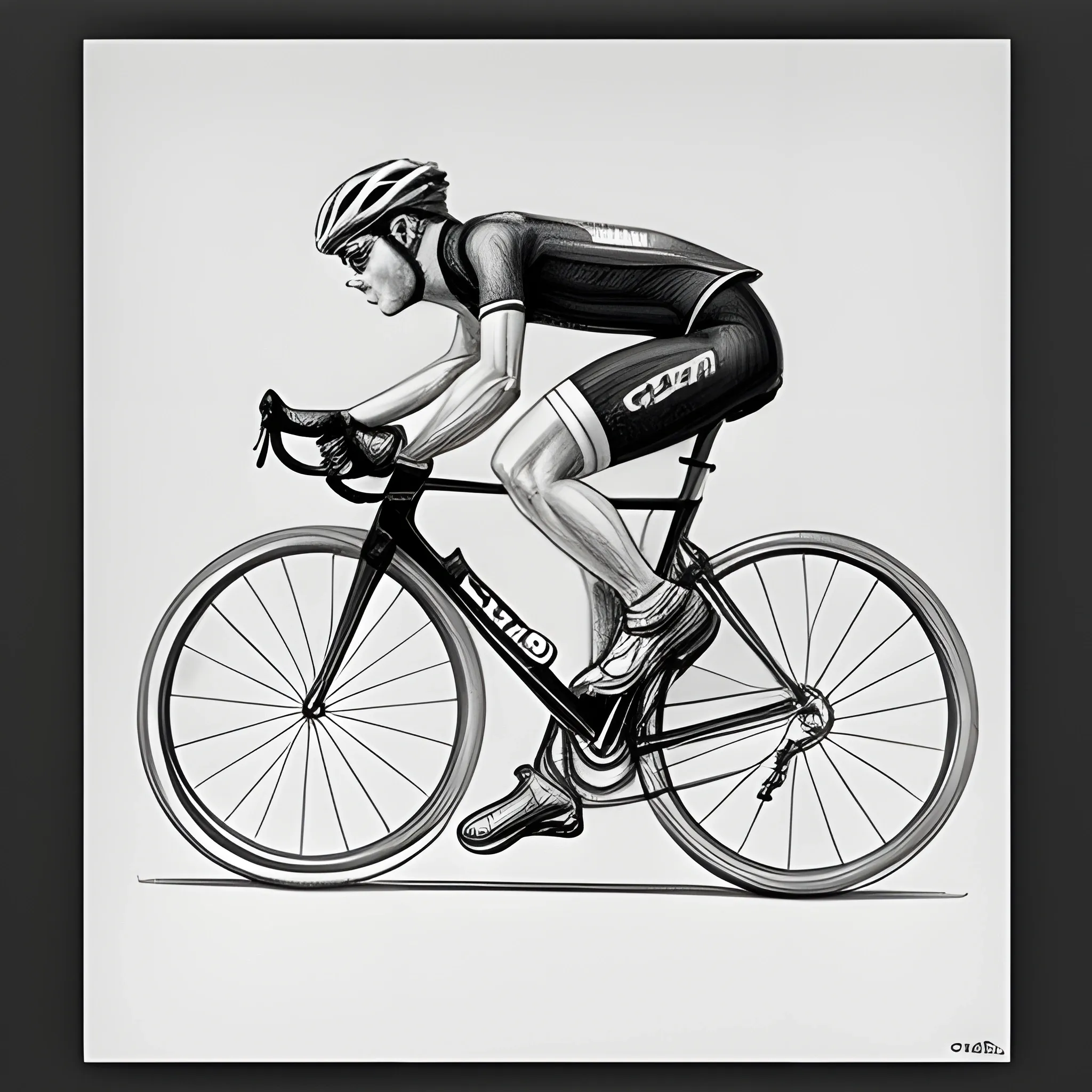 cyclist drawing