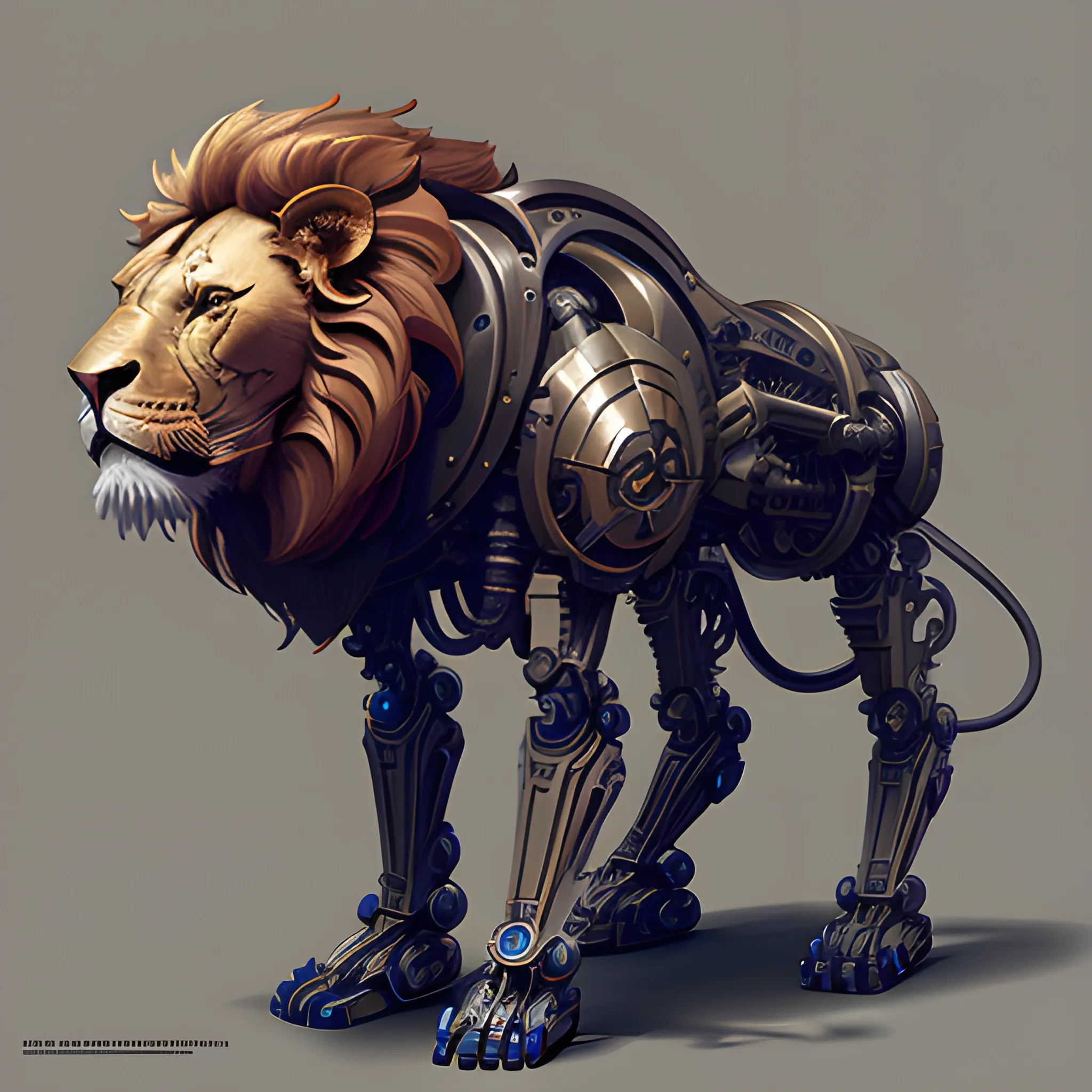 a mechanical robotic lion by viktor antonov, dishonored, concept art, intricate, detailed, dramatic, artstation, colorful


