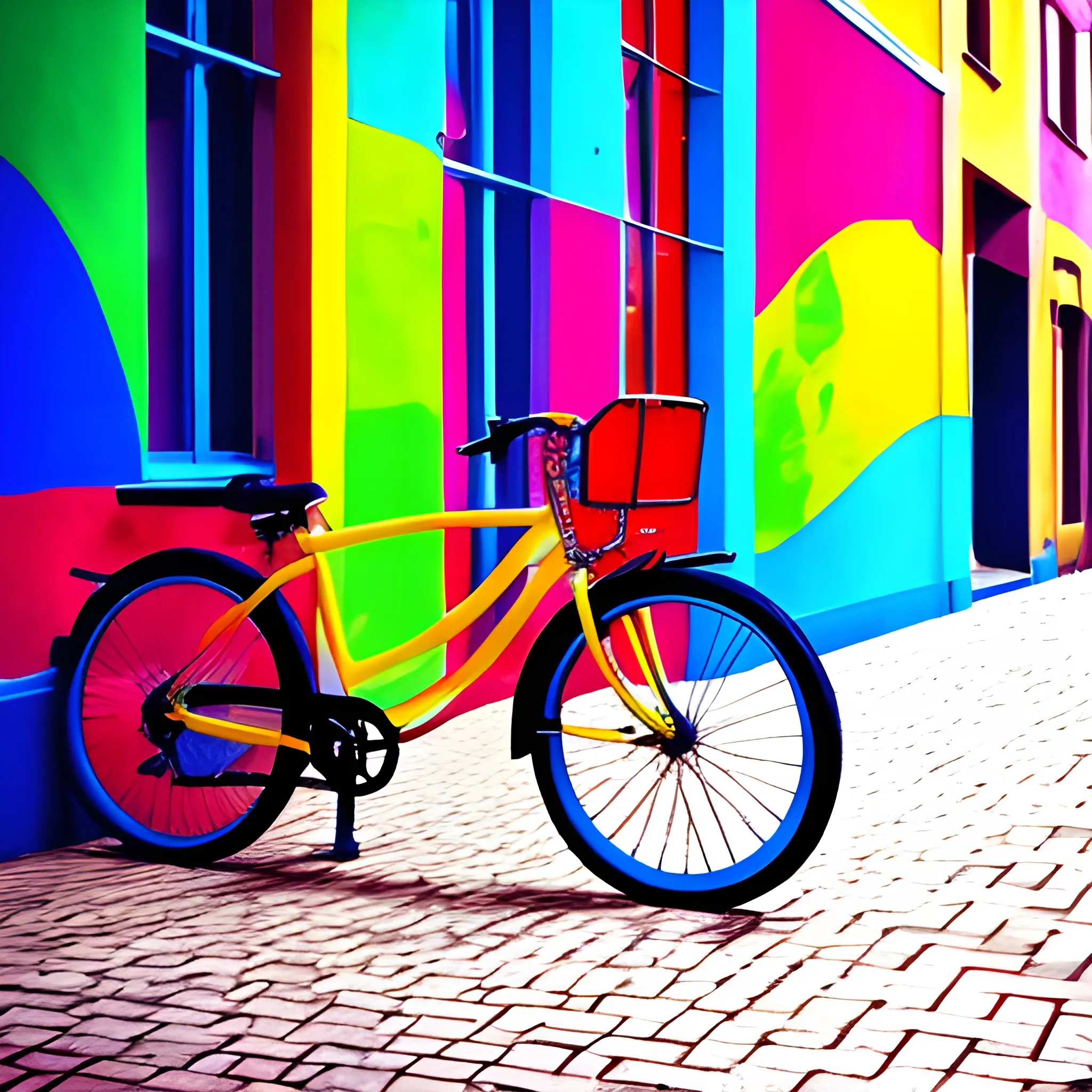 a bycicle , colorful


