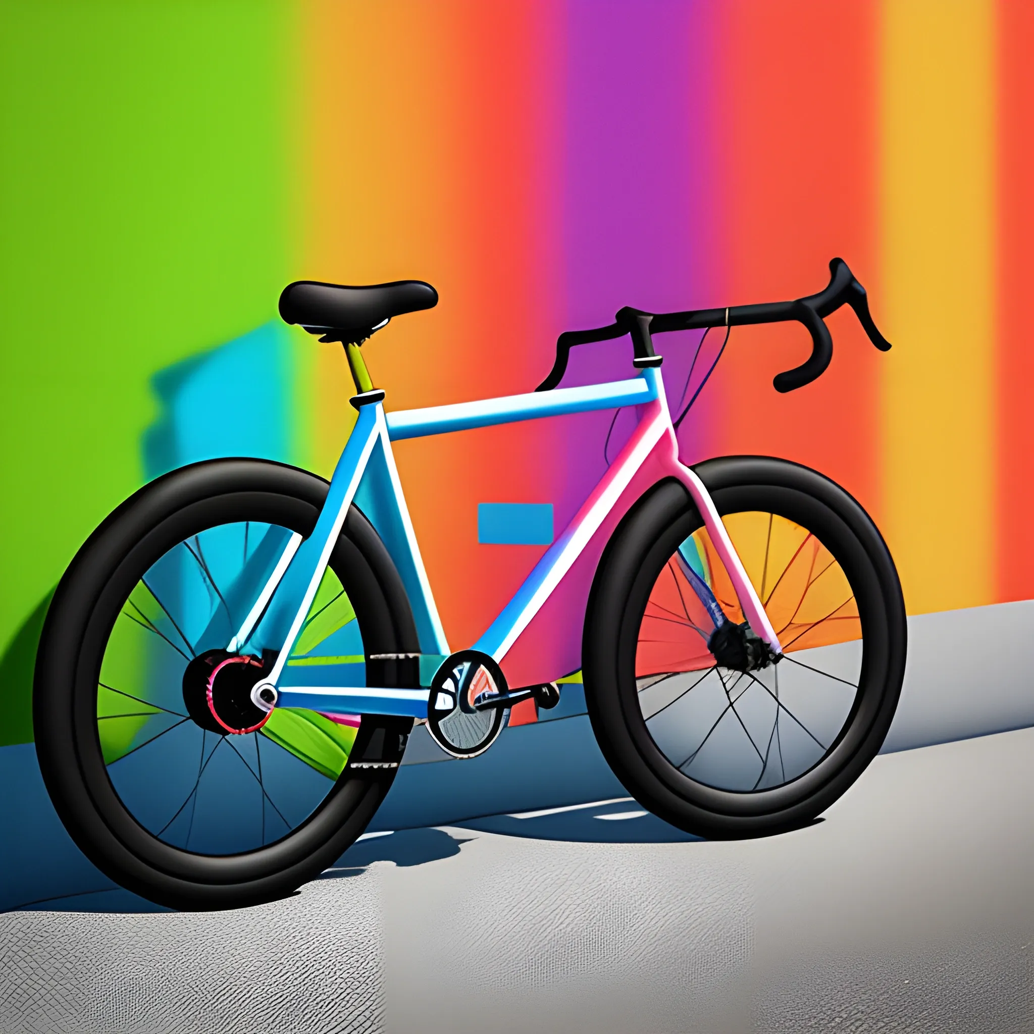 a bycicle realisty , colorful


