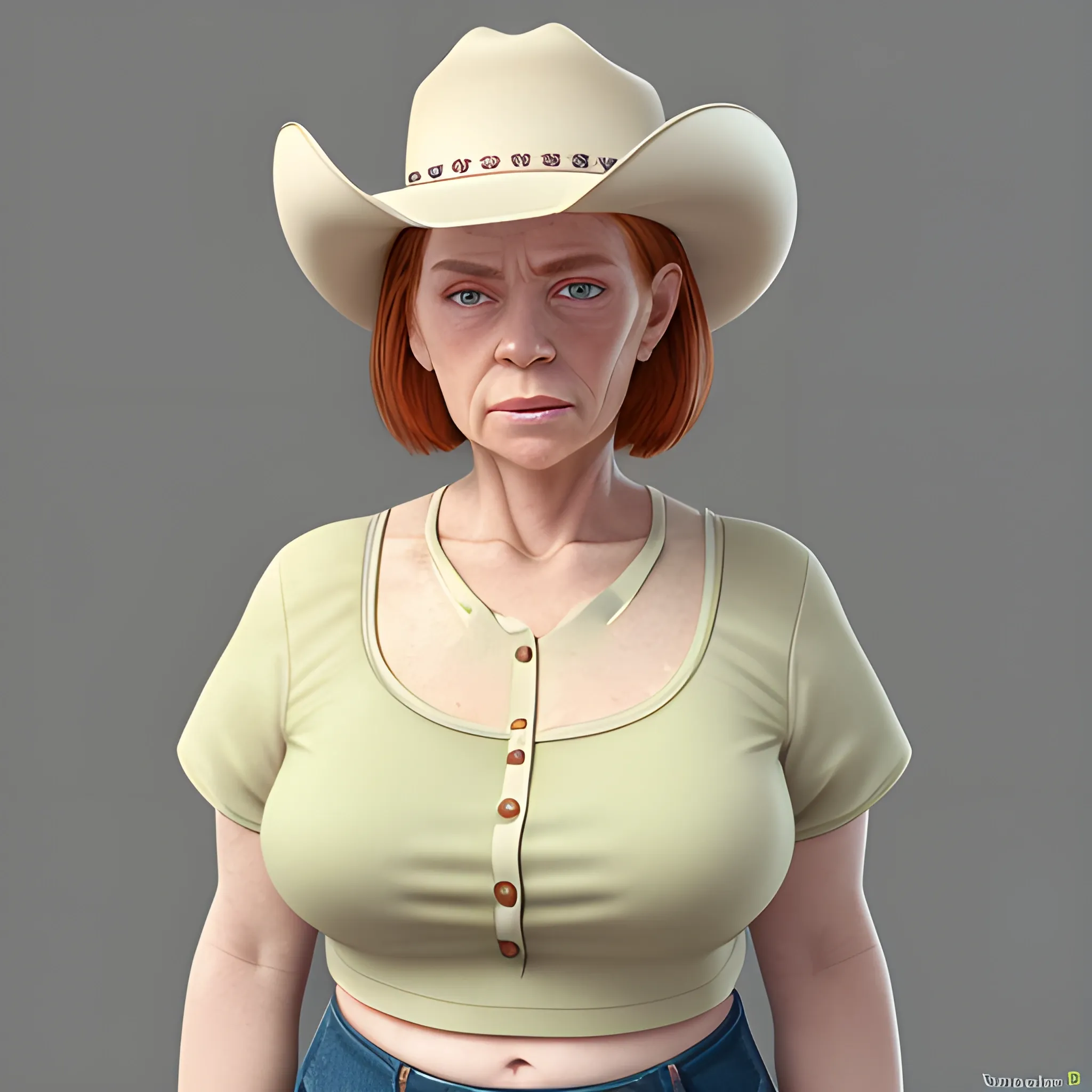 Masterpiece Beautiful 3d Render Older Adult Caucasian Female