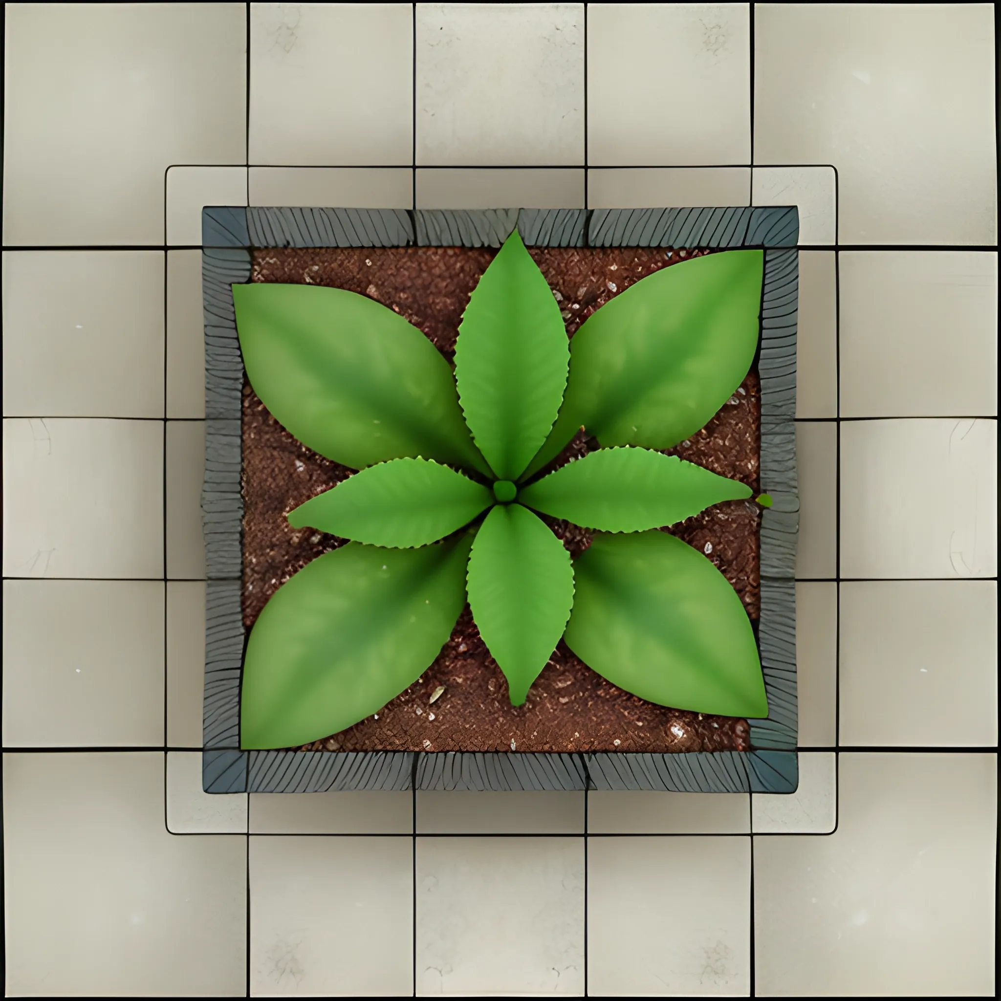 Please generate a square texture with an ultra-realistic appearance that represents a plant. The texture should convincingly capture all the authentic details and characteristics of a plant.