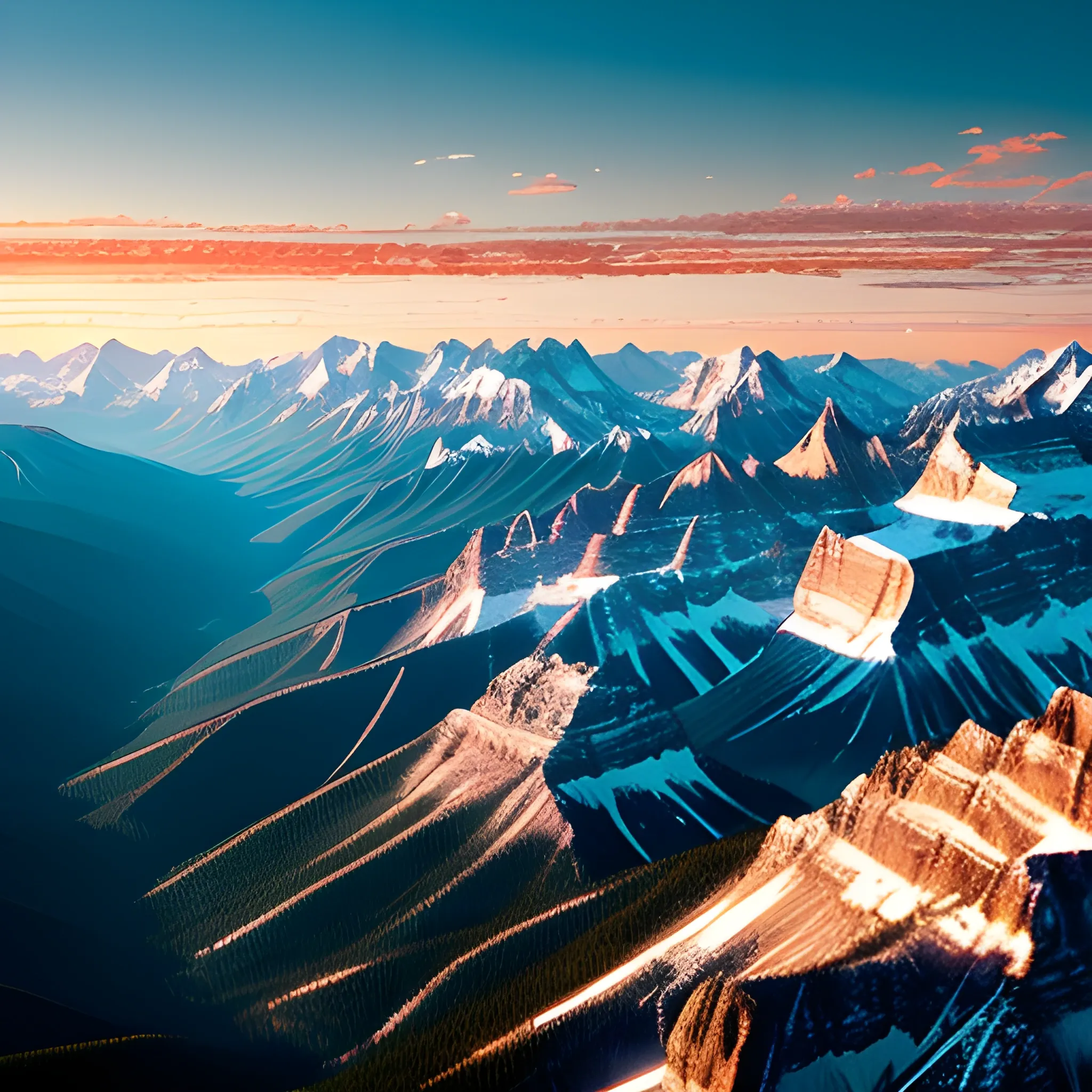 a breath-taking image of the terrain of Rocky Mountains.