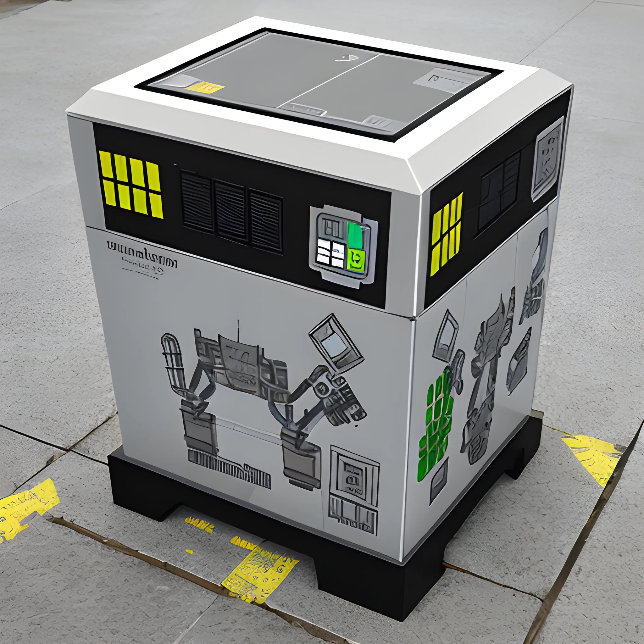  a robot recycle machine(square)

