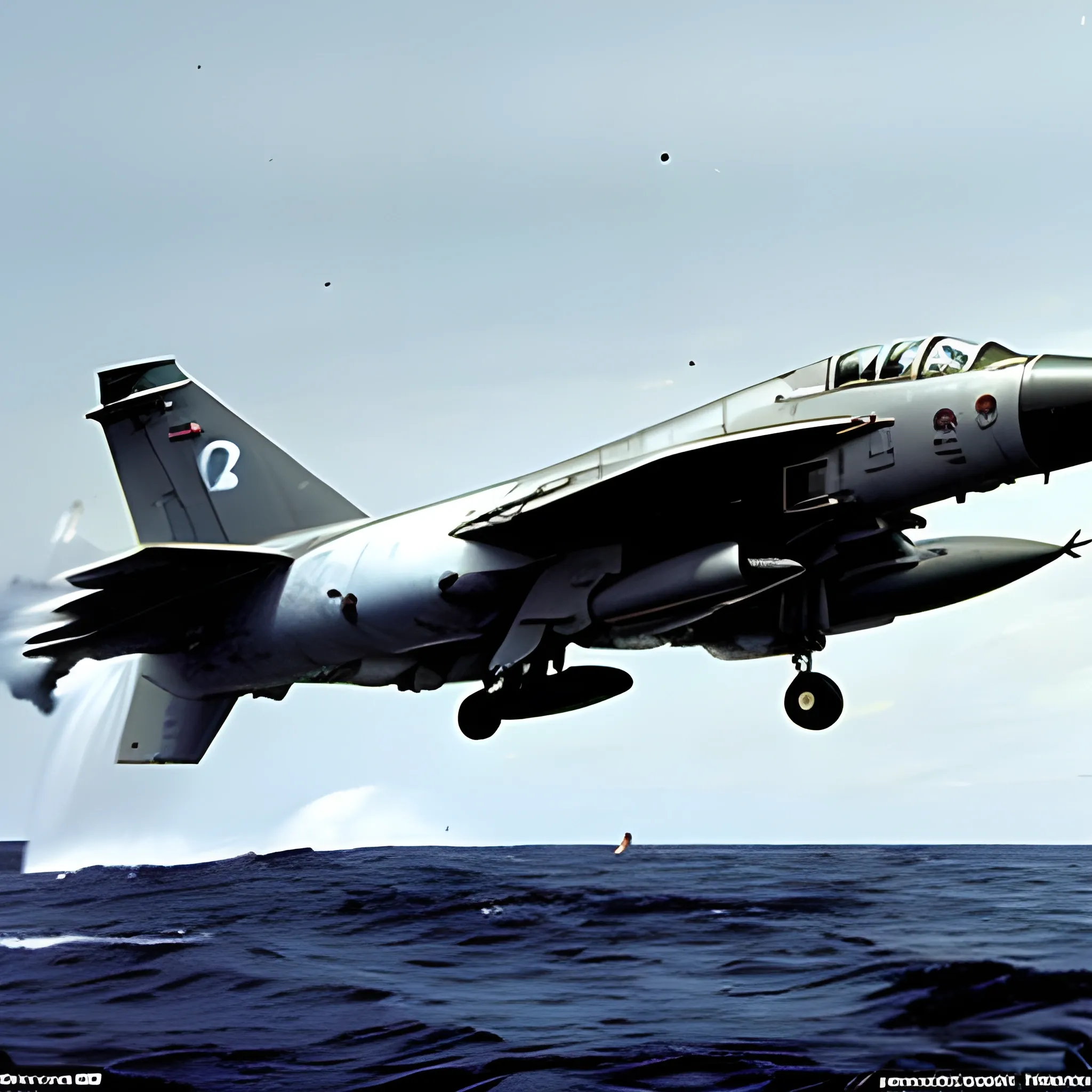 Avión super etendard argentino atacando al HMS Sheffield (D80) durante la guerra de Malvinas