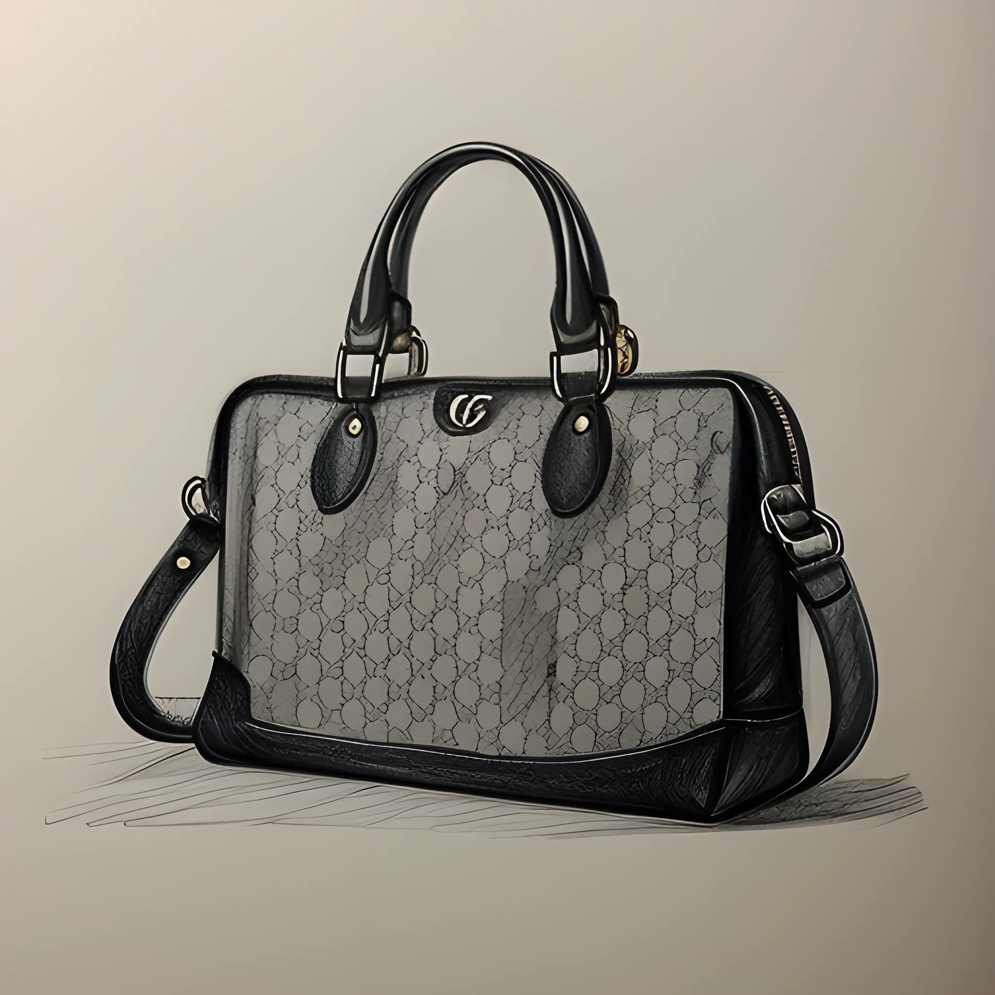 , Pencil Sketch,gucci bag