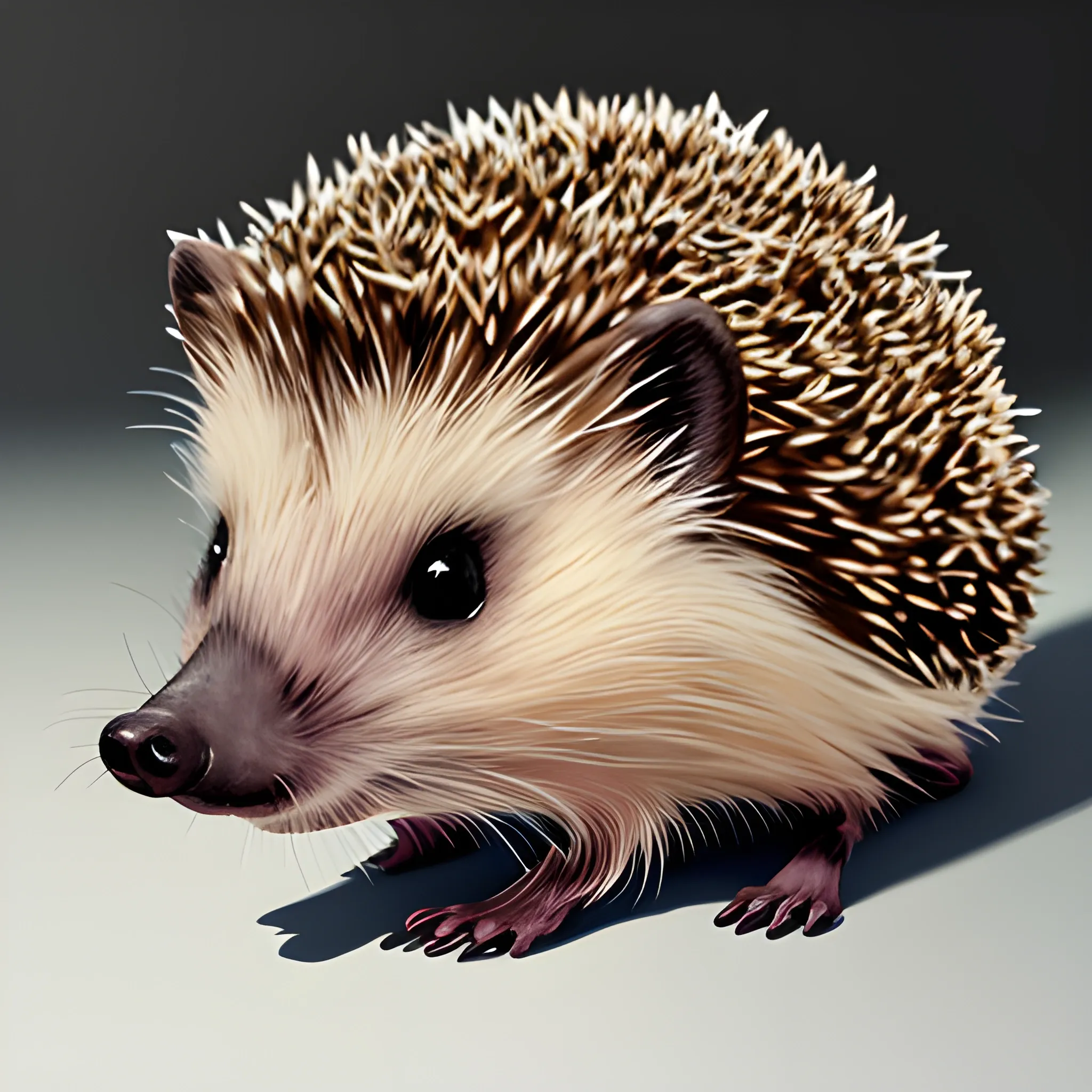 super detailed Hedgehog portrait. Ultra definition. Photo realistic. pics art style