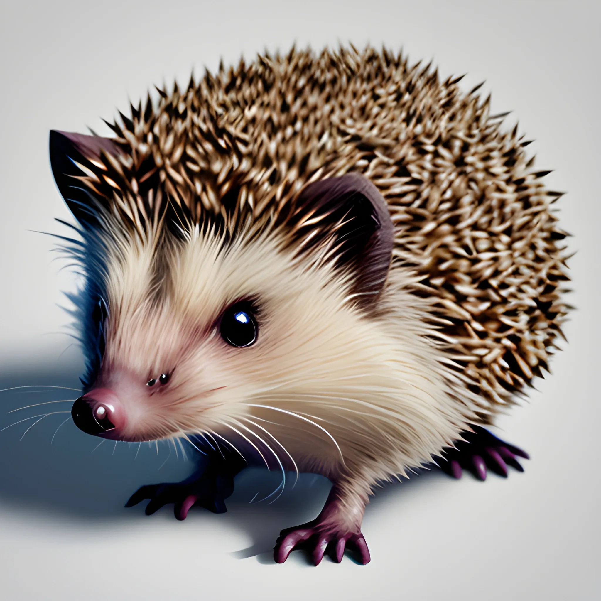 super detailed Hedgehog portrait. Ultra definition. Photo realistic. pics art style