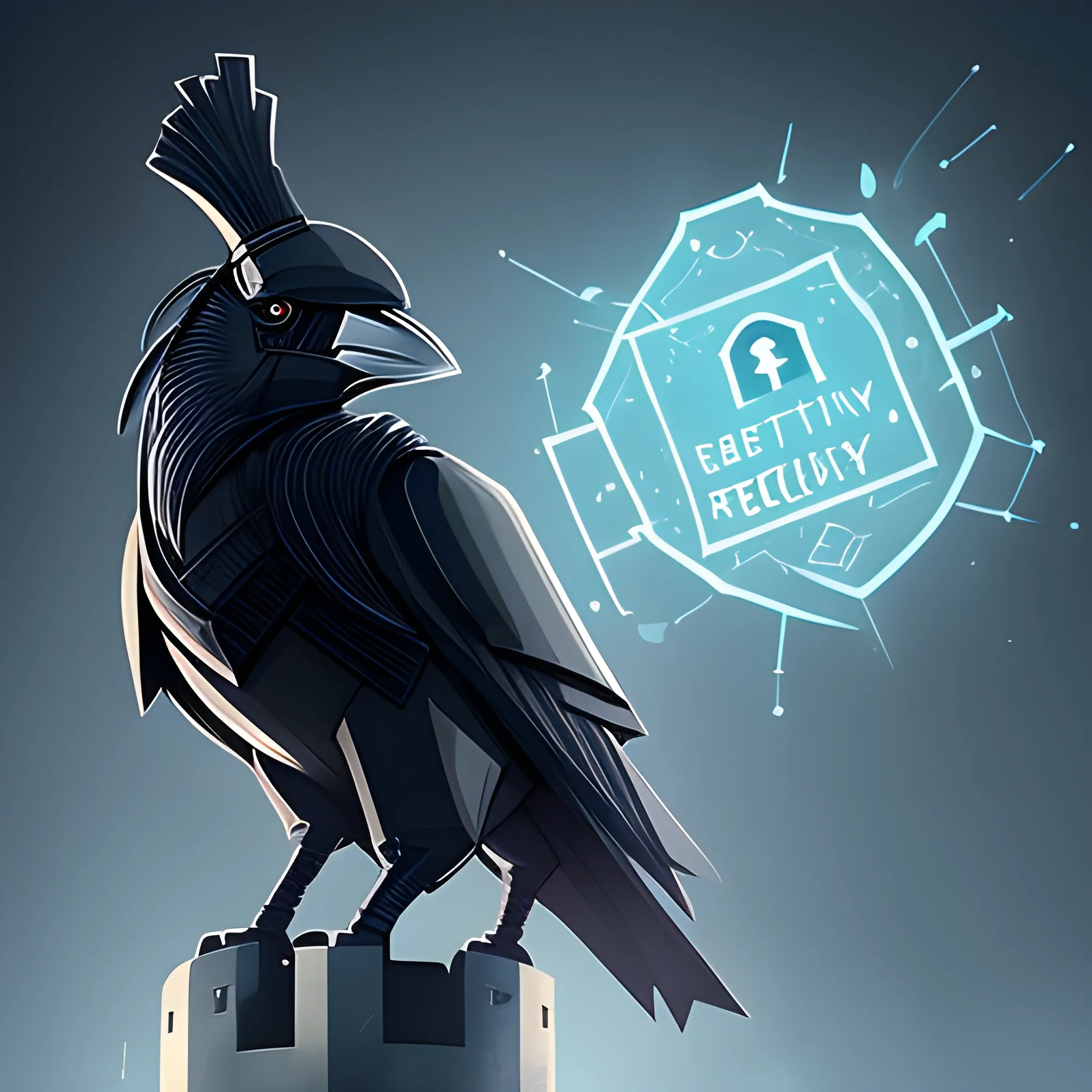 Generate a caricature depicting the rook as the fortress of data security, a stalwart defender of business information. This rook is portrayed as a mighty guardian, exuding strength and vigilance, standing tall and resolute. The caricature should feature a fortified castle with data symbols emblazoned on its walls, symbolizing the impenetrable defense of valuable business data. The rook's expression should convey a sense of unwavering protection and readiness to ward off any threats to data security
