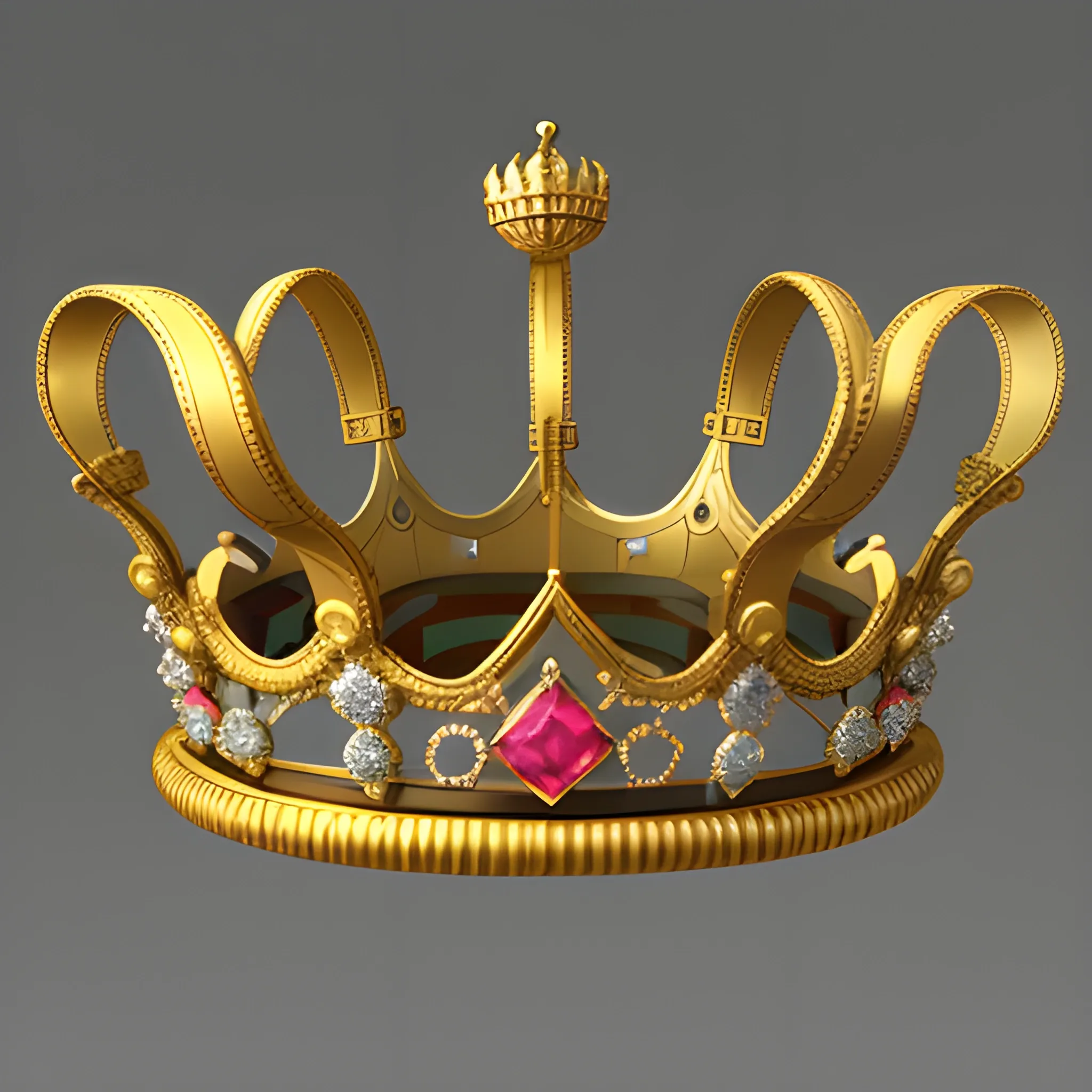 aplomb with crown on the latter a, 3D